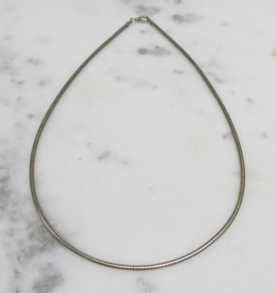 AGI Sterling Silver Round Omega Chain Necklace ~ 18″ ~ 20.6g ~ 13-A723