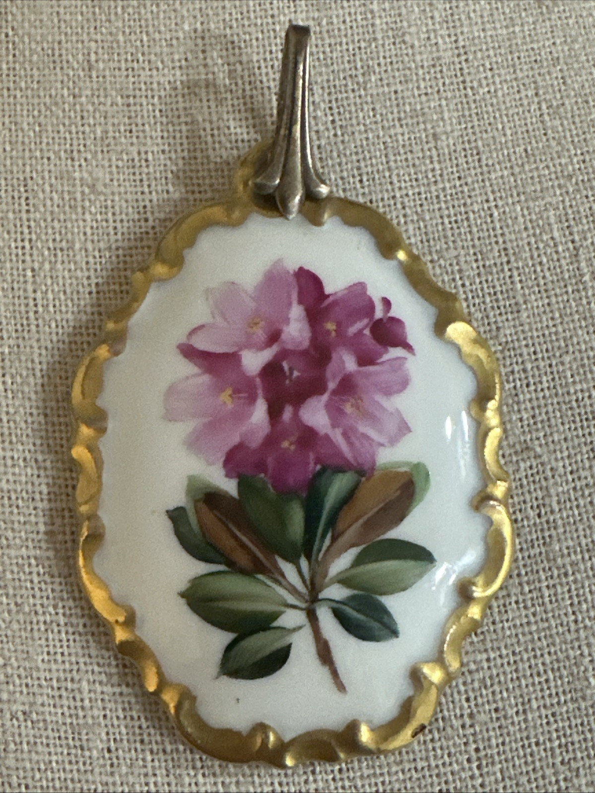 vintage Rosenthal HP Porcelain Pendant Rosenthal COLLECTOR PIECE