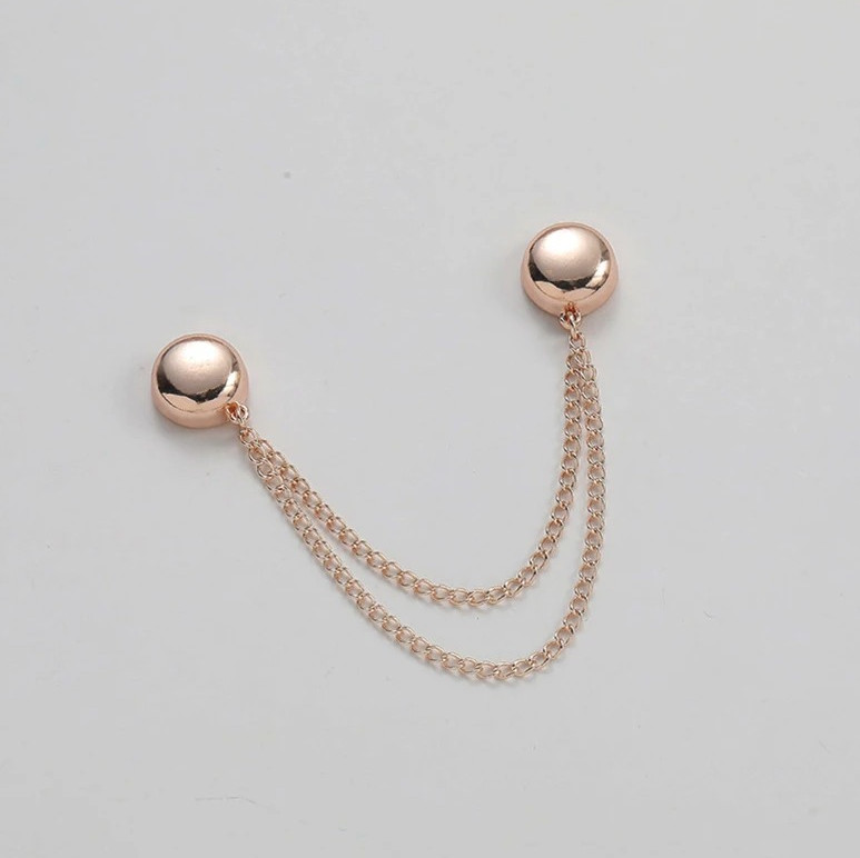 1pc Magnetic Chain Brooch Buckle Alloy Clothing Clip Button Accessory – NEW