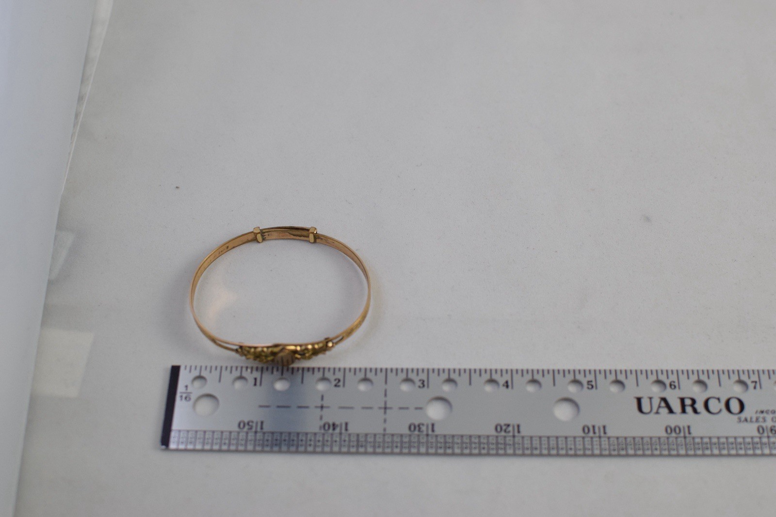 Antique Victorian Rolled Gold Floral Expandable Bangle Bracelet Read