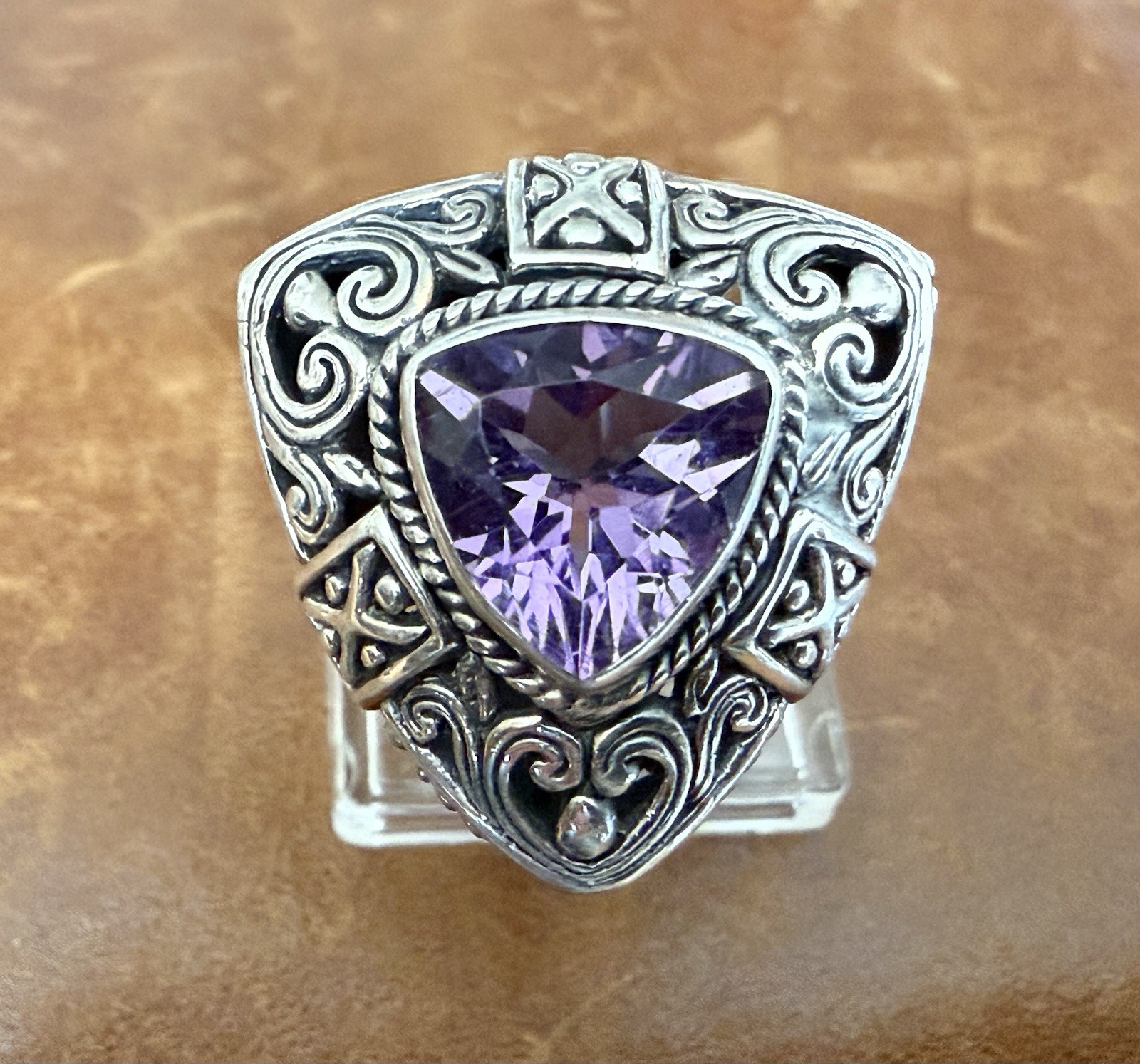 NWOT Robert Manse Amethyst “Beauty in Purple” 925 Sterling Silver Ring Size 6.26
