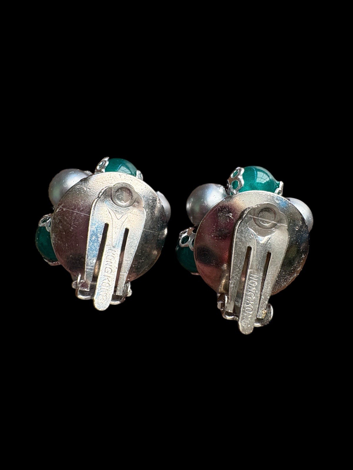 Vintage Beaded Cluster Clip On Earrings Lot 11 Japan, Hong Kong