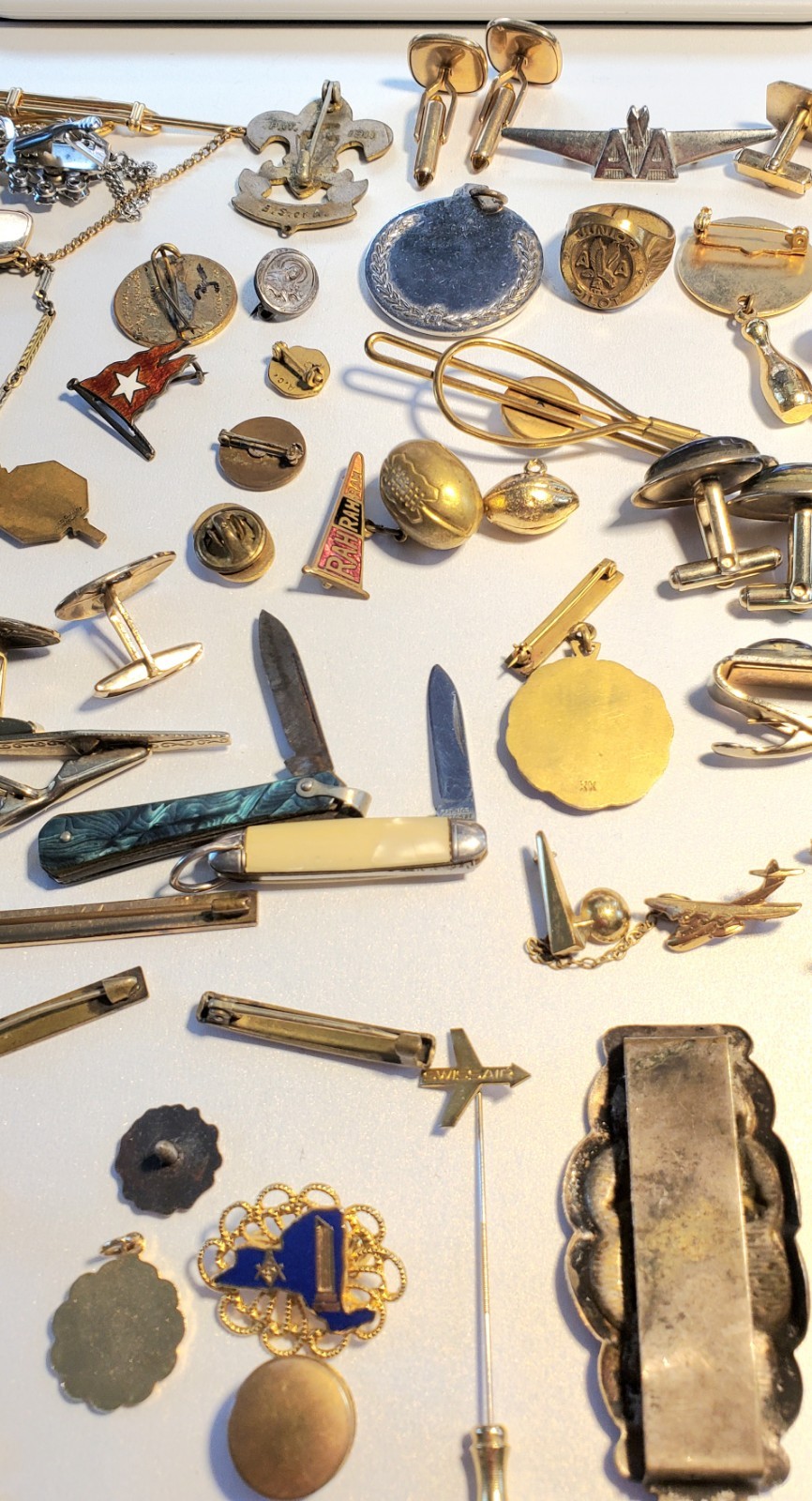 Antique, Vintage Mens Jewelry, Collectibles, Accessories Lot, Over 50 Pieces!