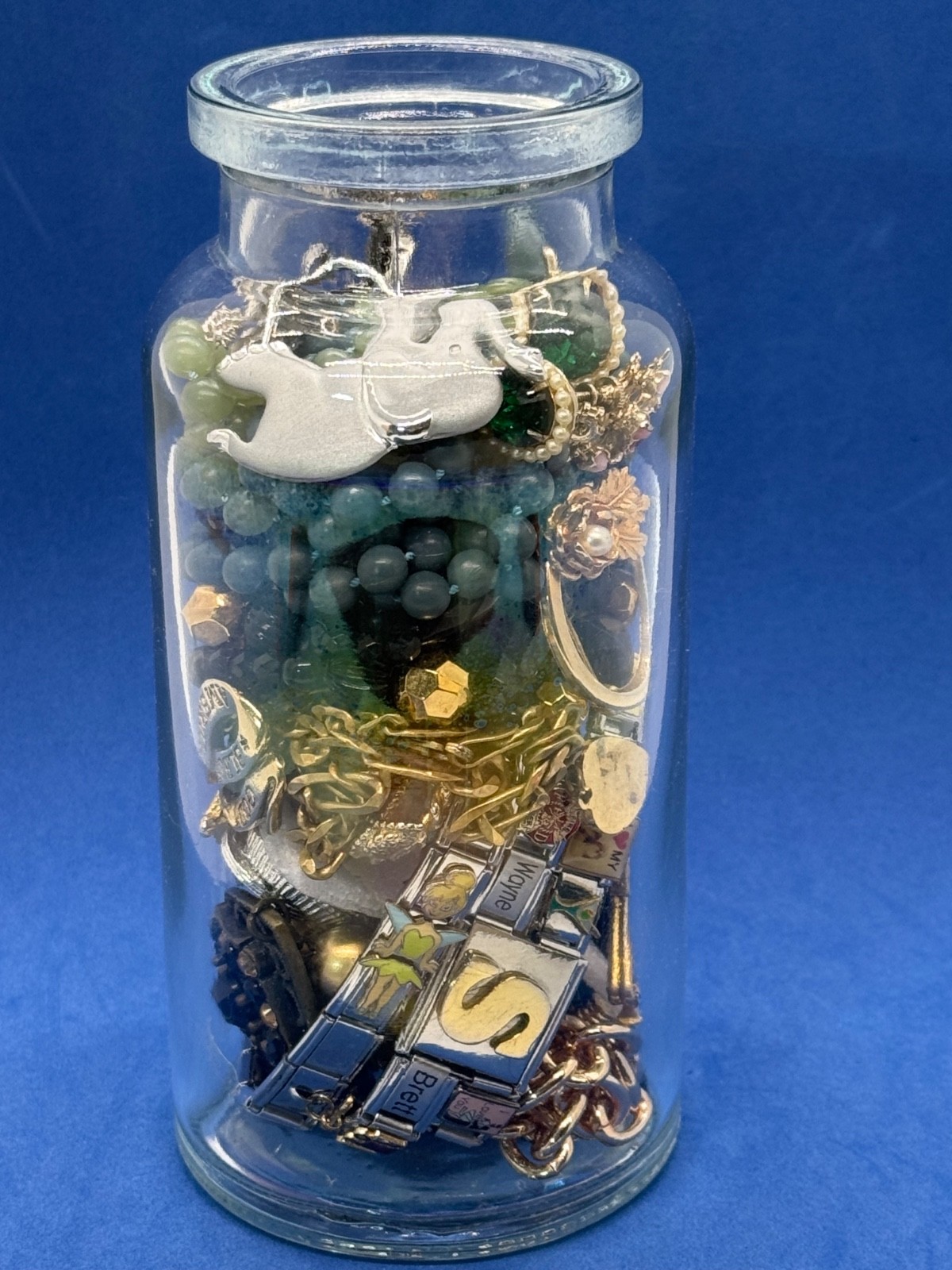 Mystery Estate Costume Jewelry Jar Mixed Lot All Wearable