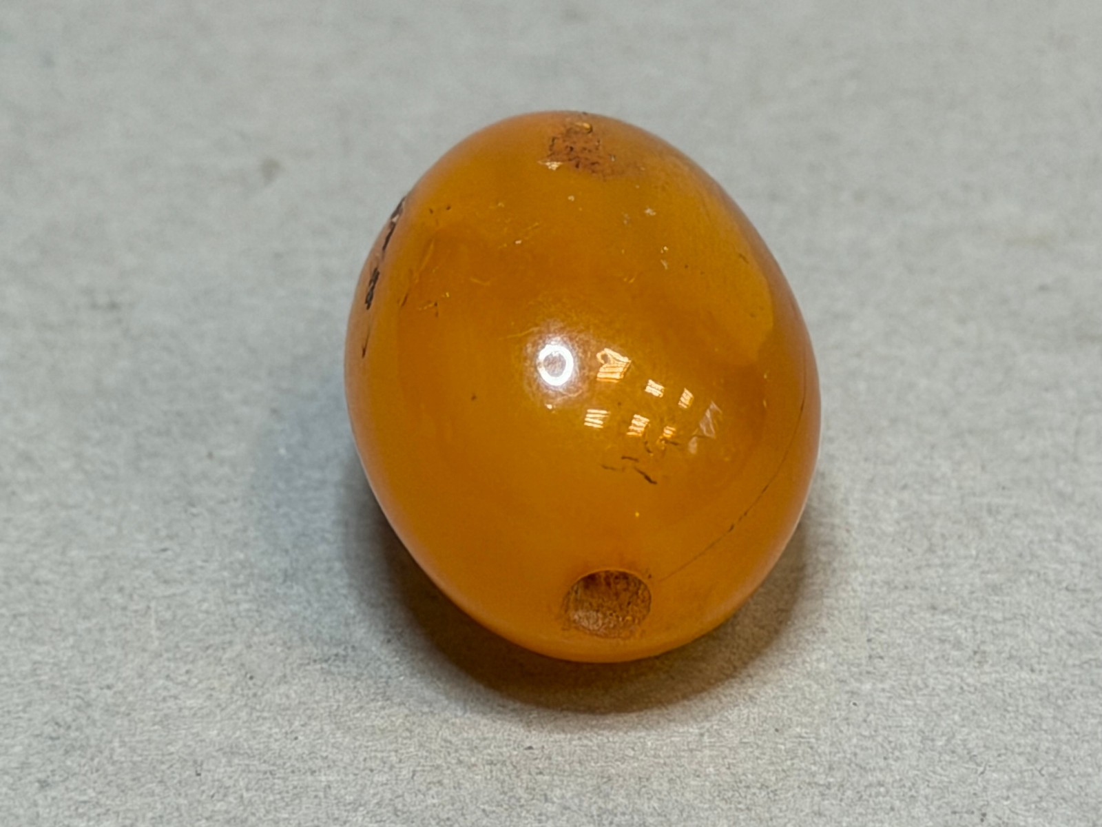 NATURAL OLD ANTIQUE YELLOW BUTTERSCOTCH BALTIC AMBER BEAD 4,2 gr