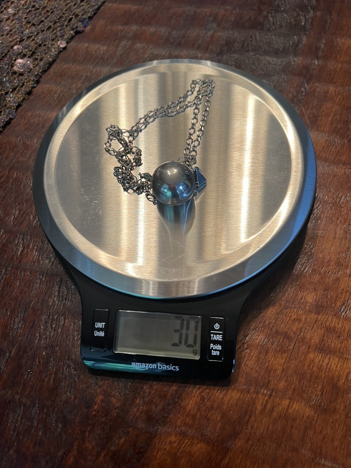 VTG Italy 925 Sterling Silver Harmony Ball Orb Pendant Necklace Modernist 30g