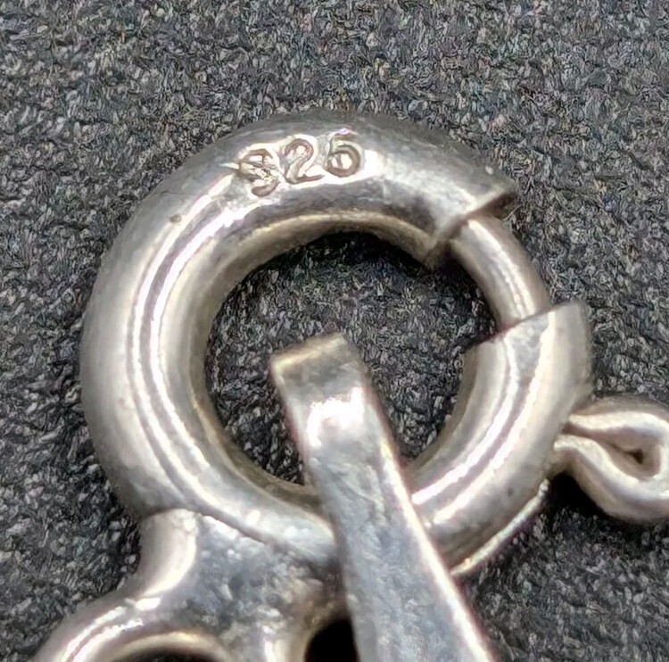 Vtg Sterling Silver Pearl Brutalist Bird Nest Pendant 16″ Snake Chain Necklace