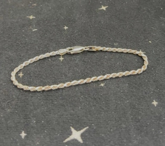 Vintage Sterling Silver Chain Bracelet 6″ Italy 925 3.5 Grams