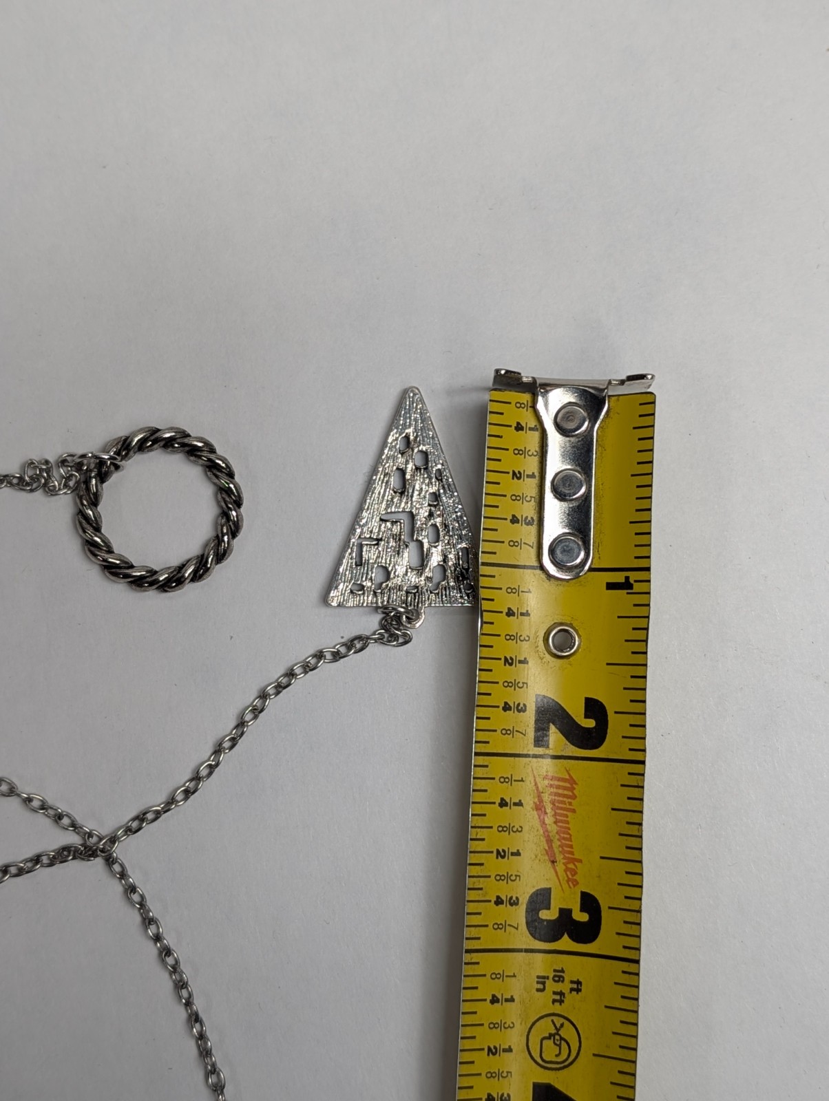 Upside Down Triangle Pendant Choker Necklace Geometric Hipster Chain Charm