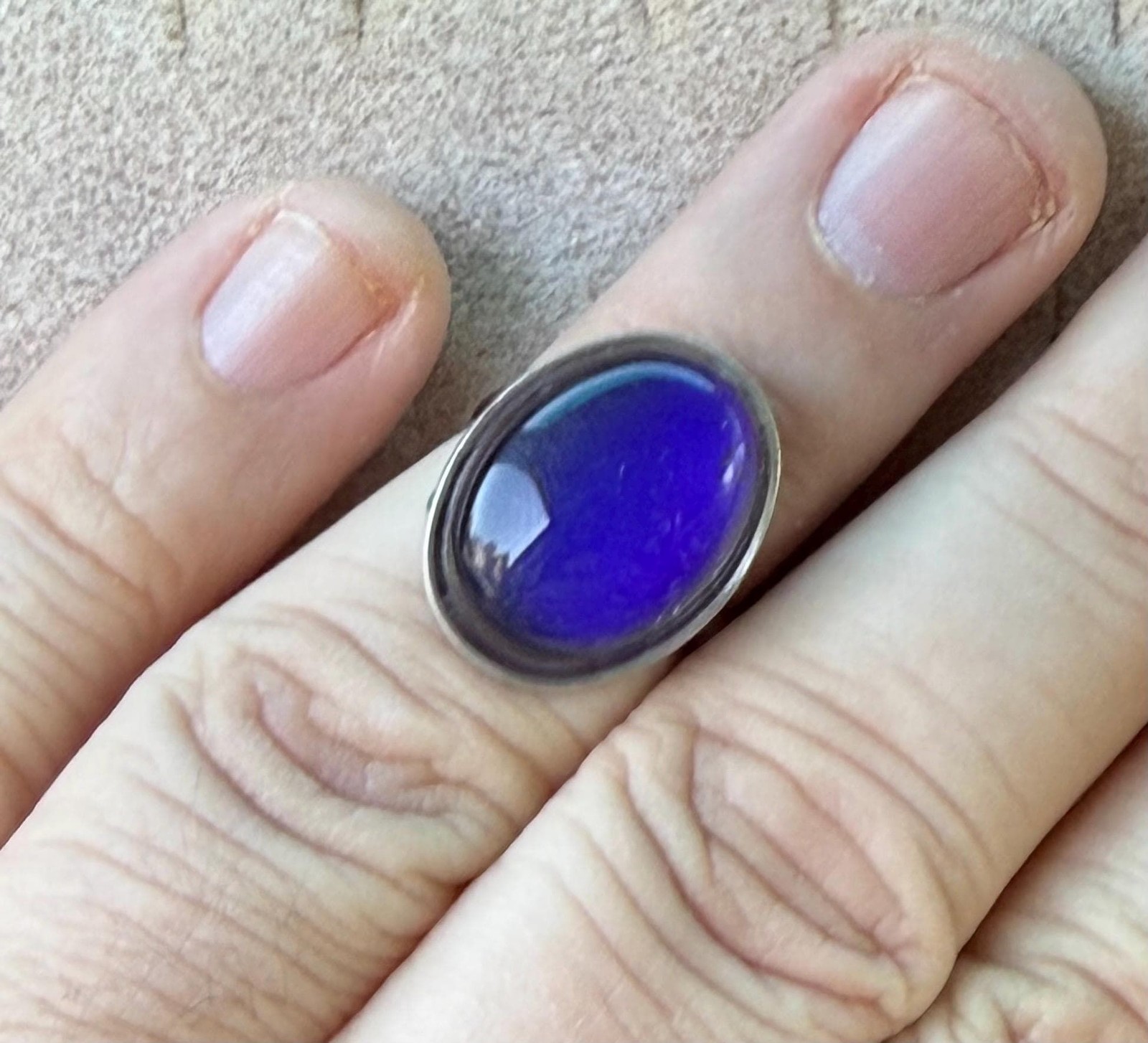 Vintage 1970’s Fancy Mood Ring 310 Small Plain Adjustable