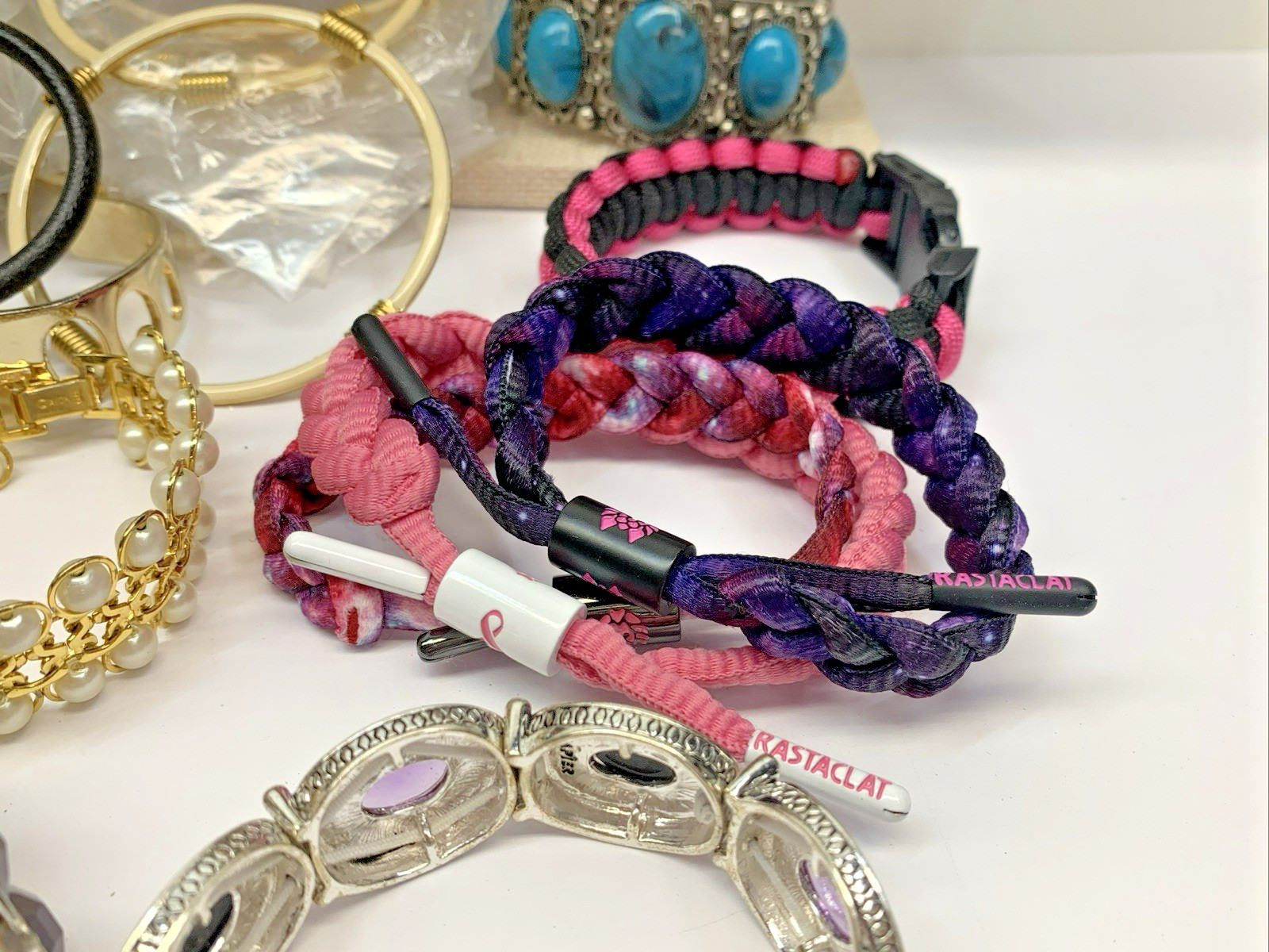 Lot of 70 Bracelets Vintage To Modern Variety of Color Styles Costume Jewelry