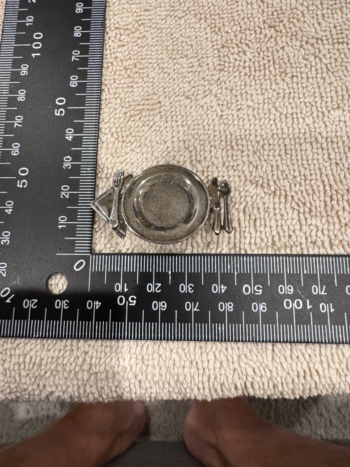 Vintage Great Falls Metal Works Sterling Place setting Pin Modernist GFMW 925.