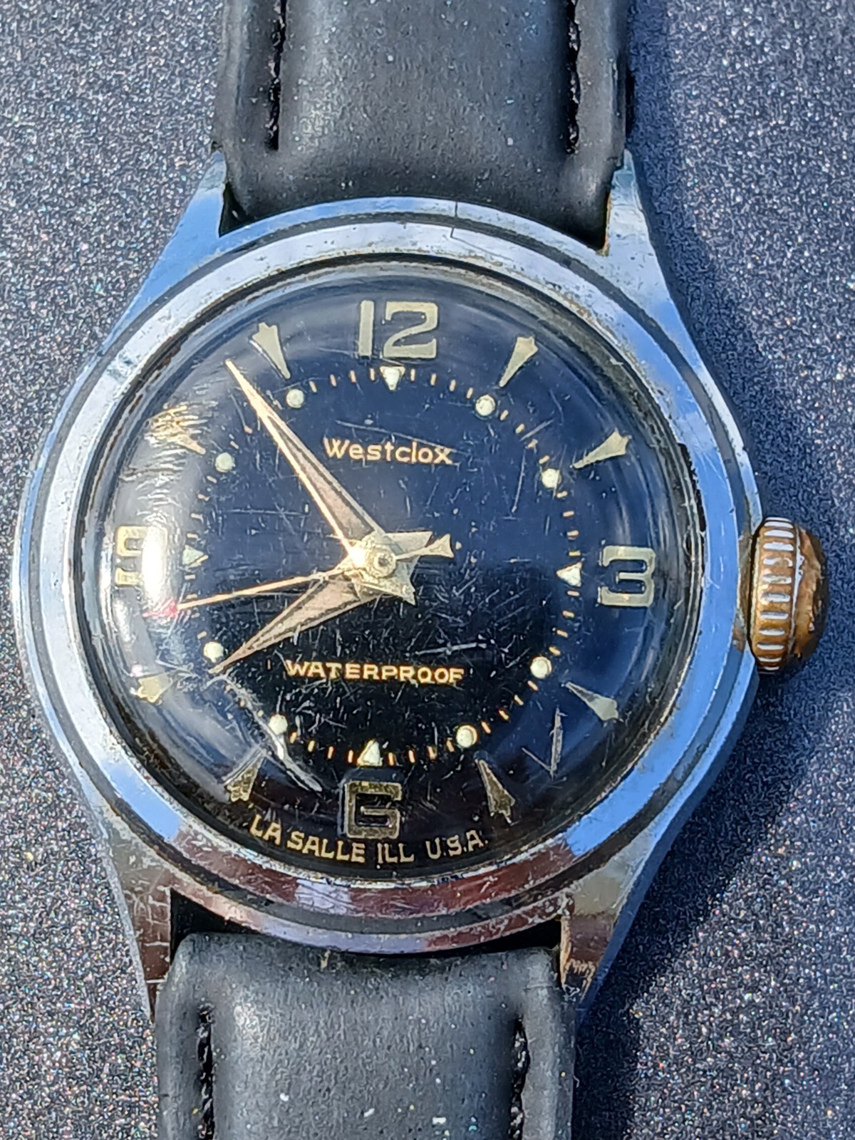 Vintage military WESTCLOX men Watch, Shockresistant, Antimagnetic, Wather Proof.