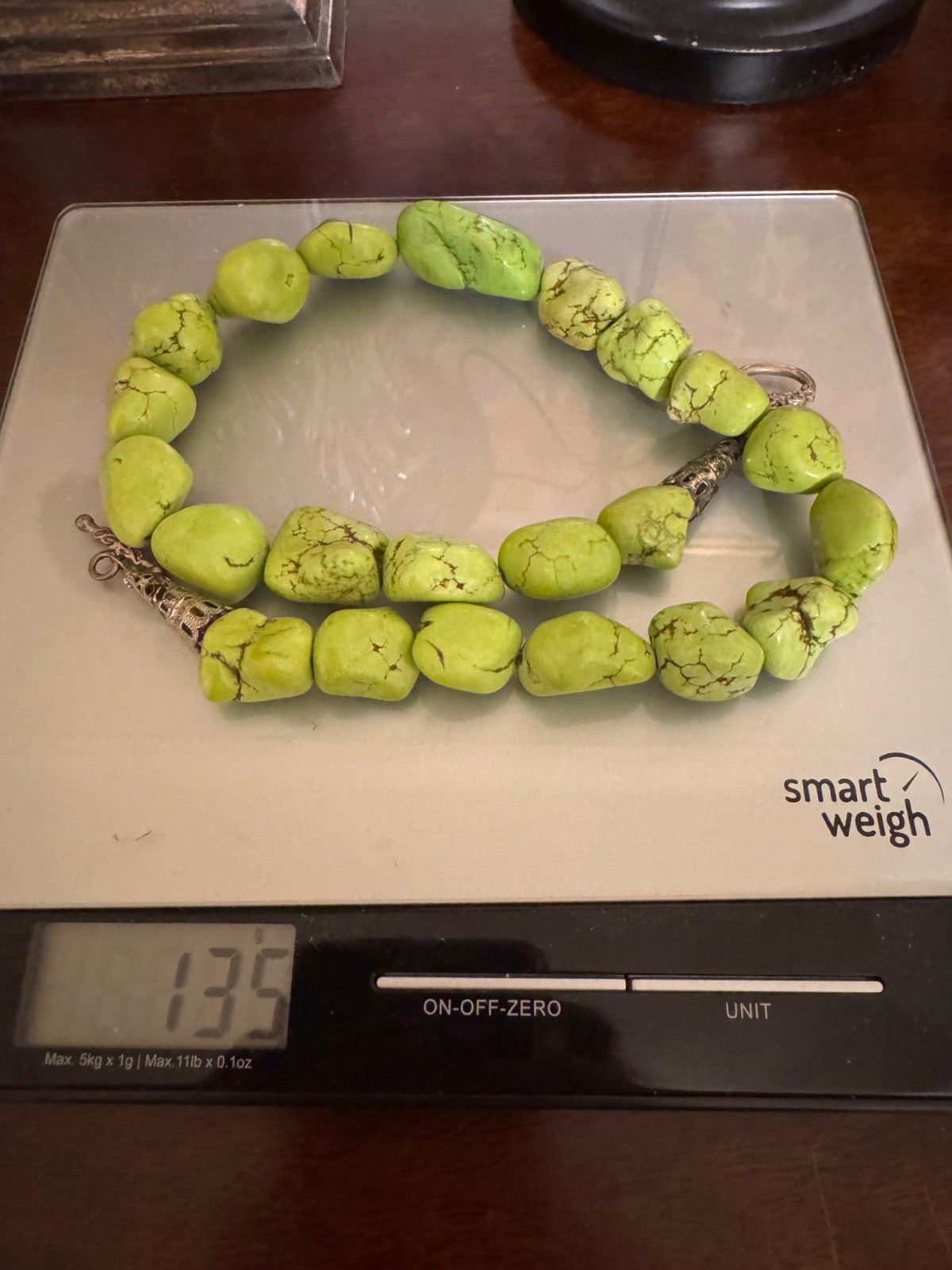 Vintage Set-Necklace, Bracelet, Earrings-Magnesite? Howlite? Turquoise? Gaspeite