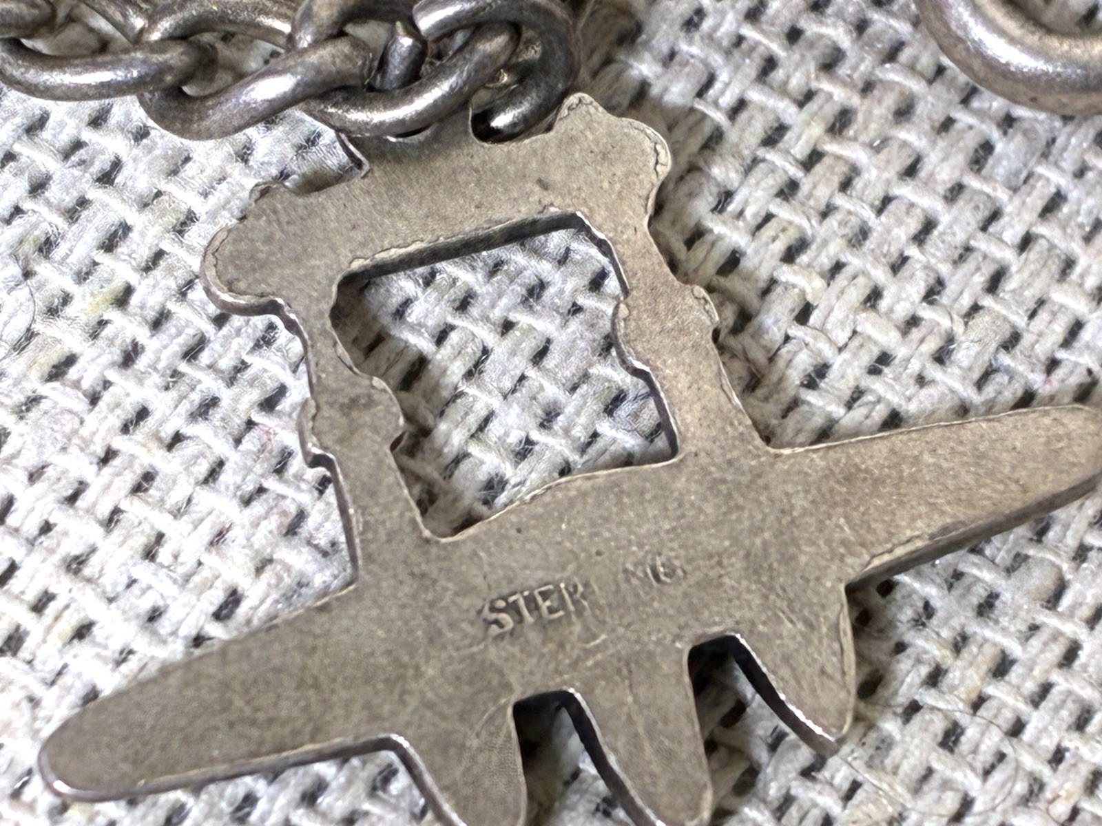 Vintage Sterling Silver Charm Bracelet Western Travel Charms 22g