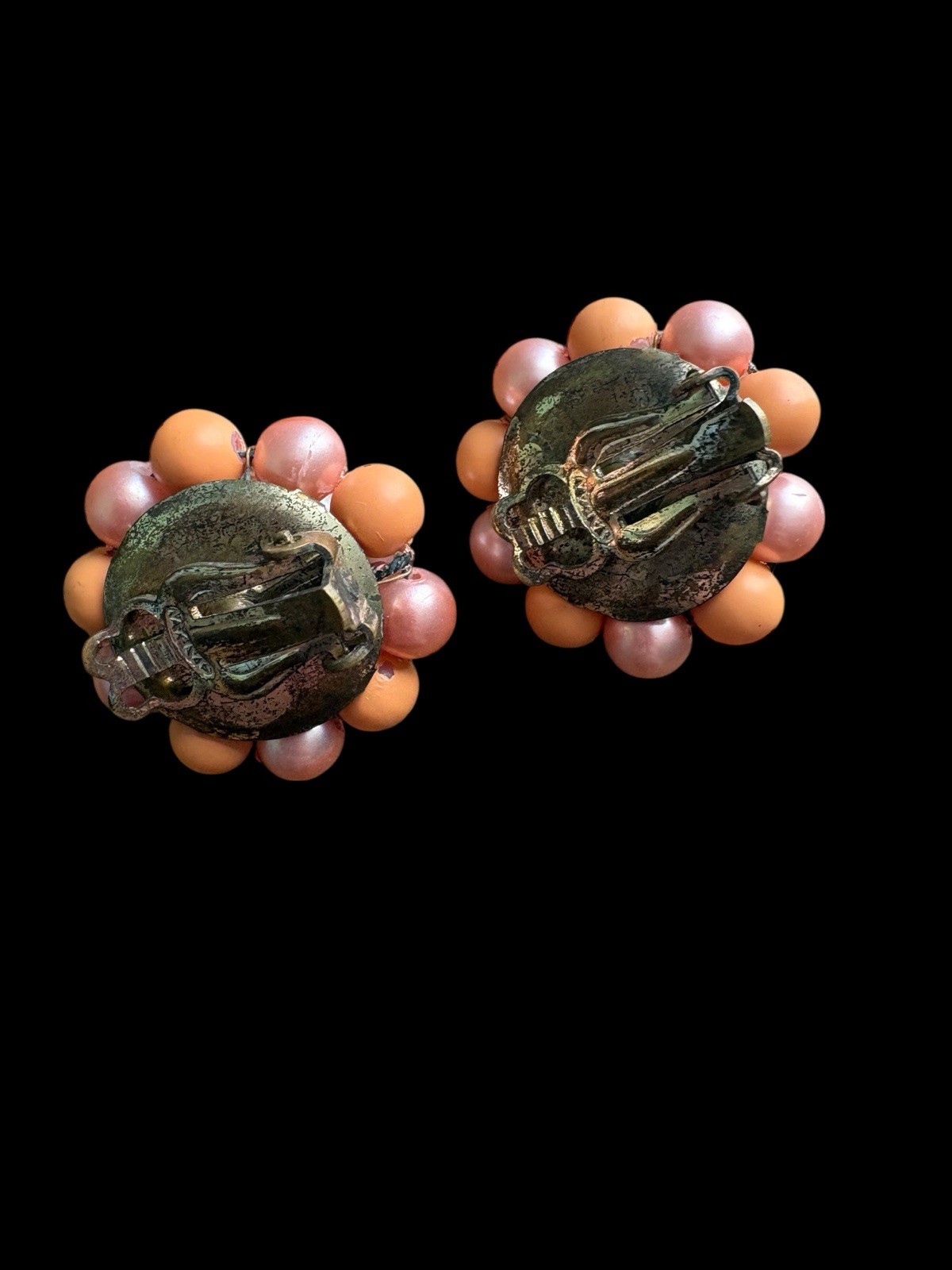 Vintage Beaded Cluster Clip On Earrings Lot 11 Japan, Hong Kong
