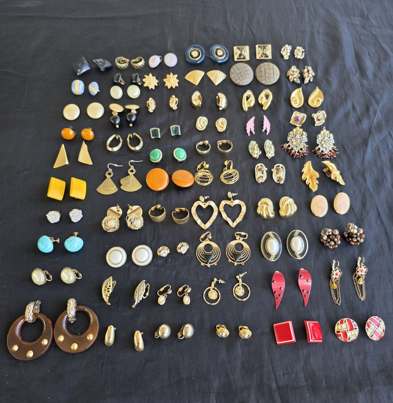 Earrings Lot 60 Pairs All Wearable Vintage Modern Jewelry Lot