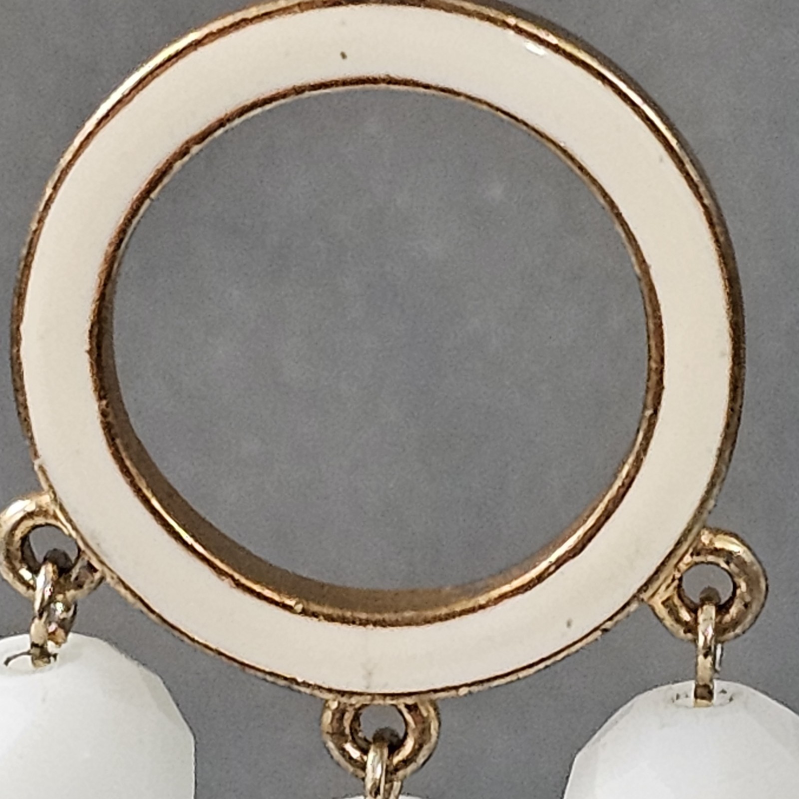 Vtg Loulou de la Falaise Cloisonné Beaded Drop Earrings Signed Designer
