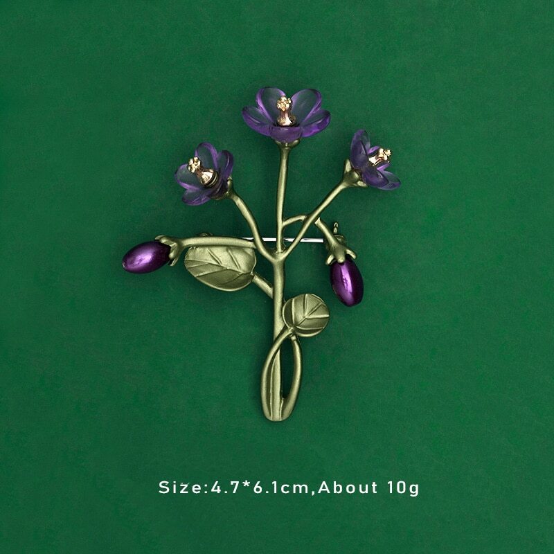 Exquisite Plant Leaf Brooches Women Retro Pin Corsage Party Jewelry Accessories