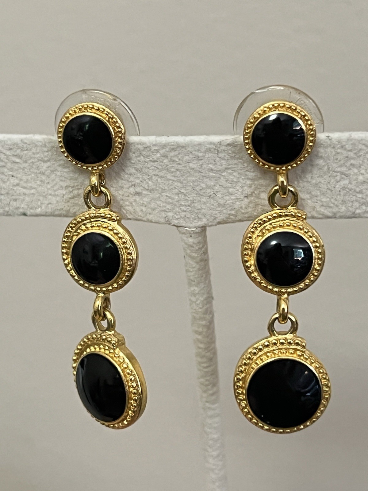 Vintage Gold Black Jewelry Lot —Damascene, Trifari, Sarah Coventry, Monet, More