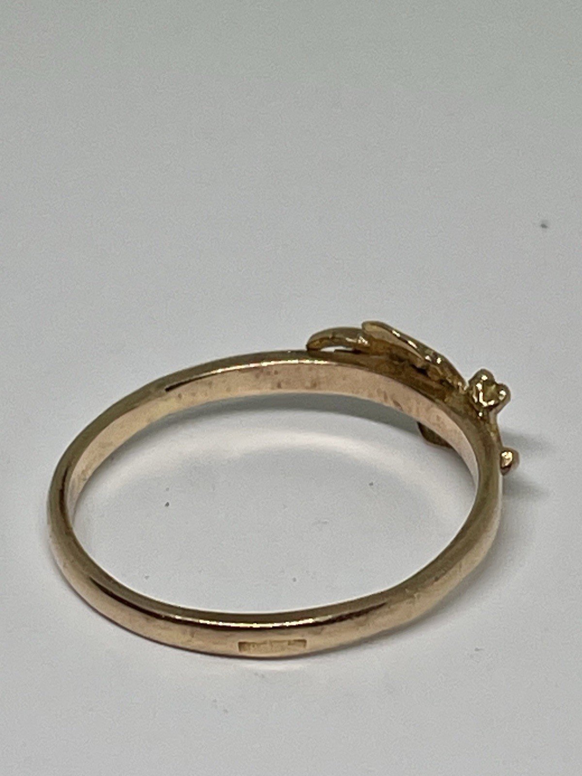 Vintage 14K Soviet USSR Solid Gold Ring 583 FLOWER Grape Leaf DESIGN Size 7