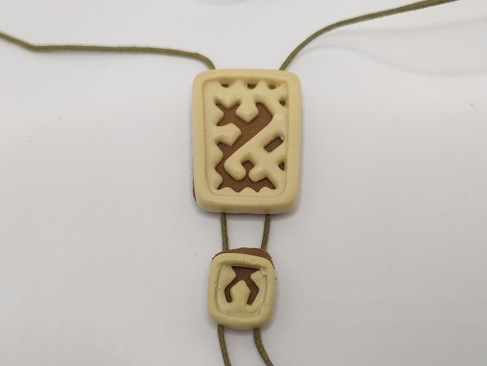 Soviet Vintage Kids Amulet Pendant Adjustable 70s 80s Plastic Bolo Tie USSR Rare