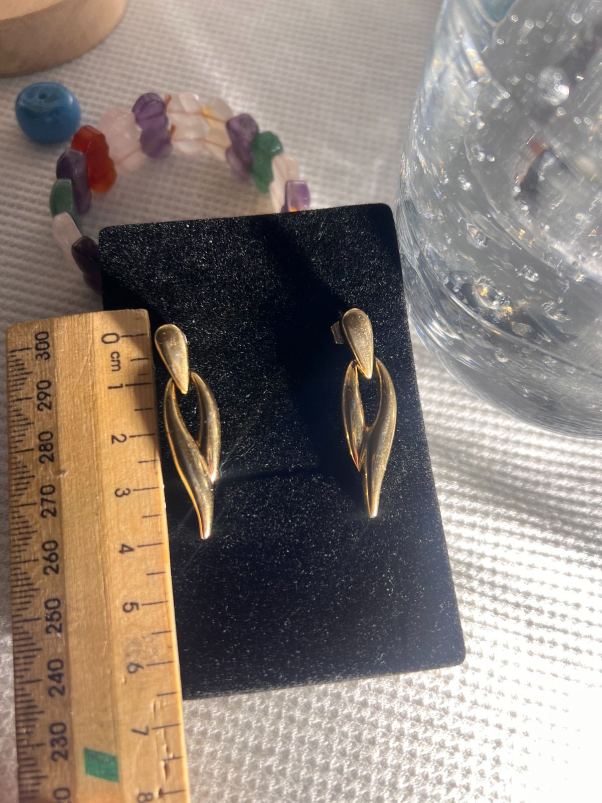 Vintage Trifari Gold-Tone Butterfly Backs-Earrings —