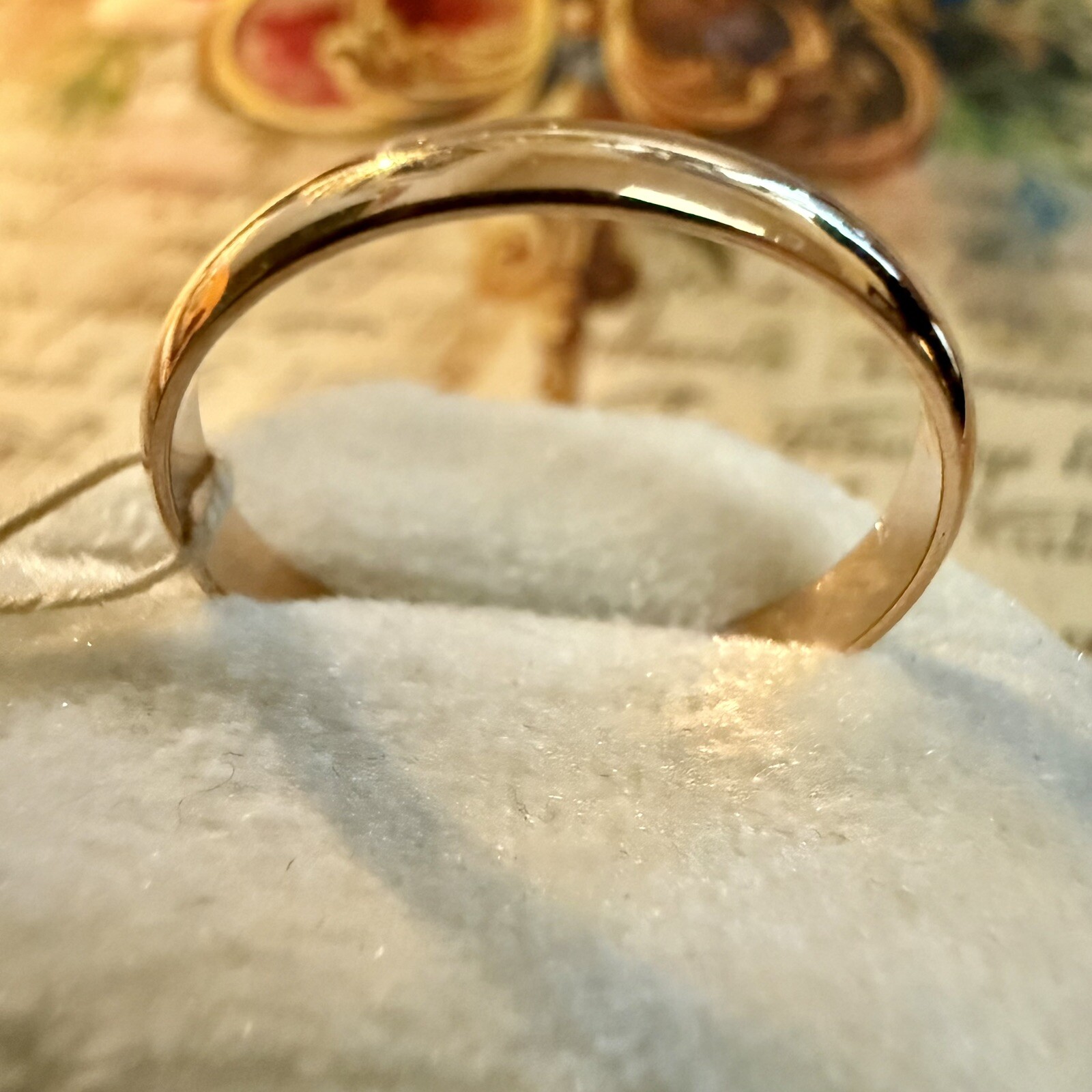 Size 10.5 – Vintage 585 14K Rose Gold Ring – East European – USSR Era. #1531