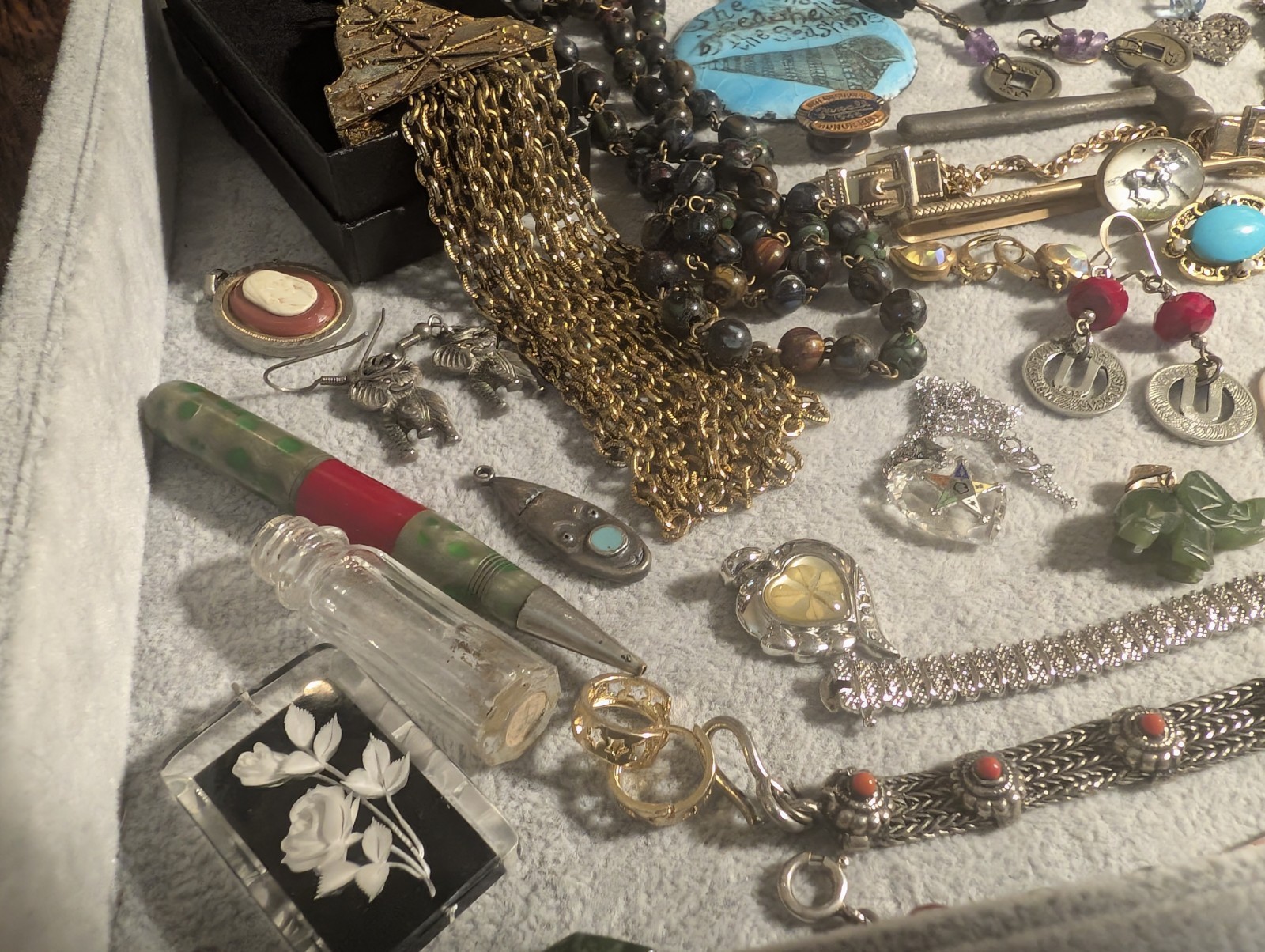 43 Vintage Unusual Wearable Collectible Craftable Jewelry & Nice Items Lot! 925