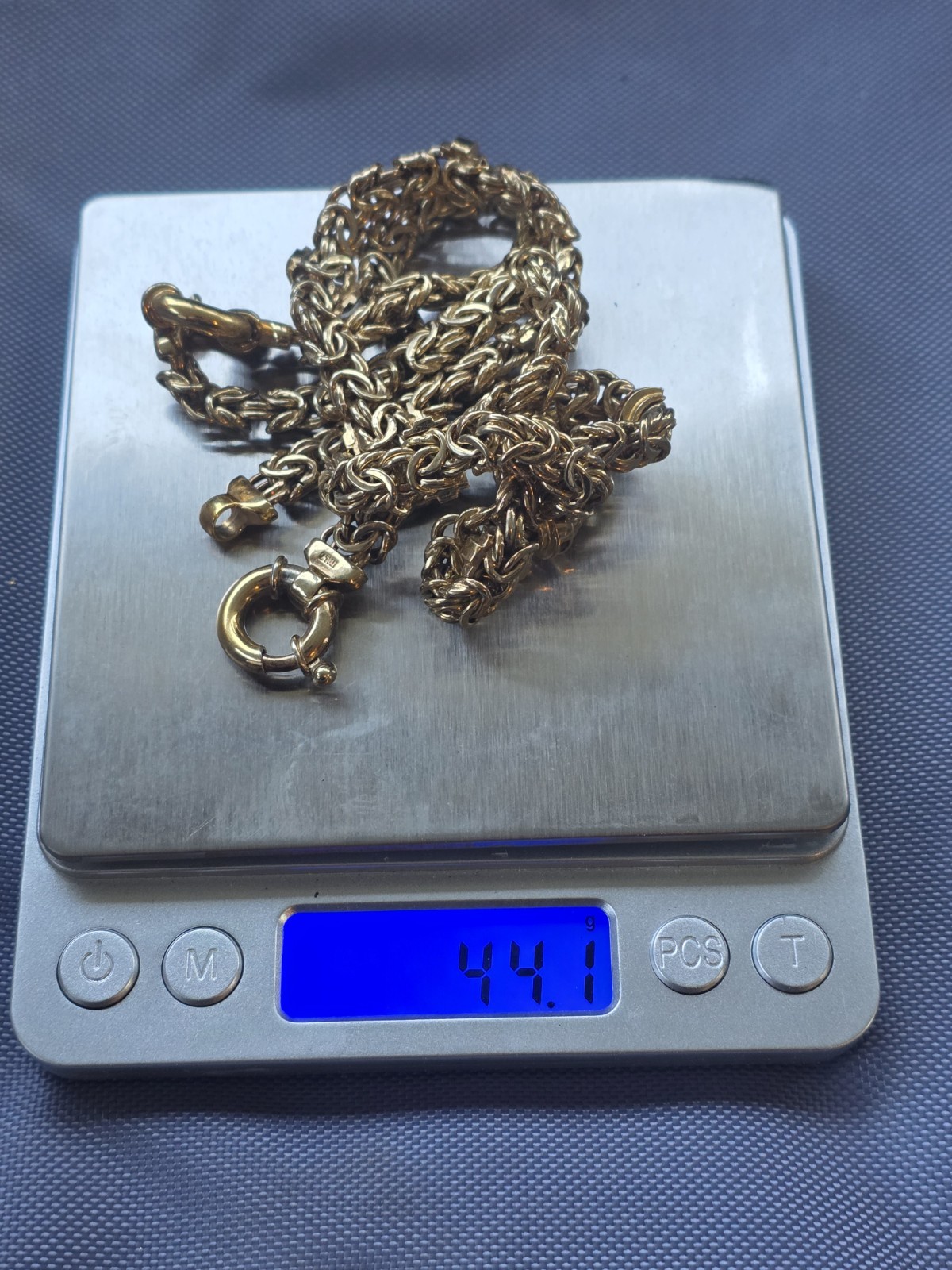 Vintage Byzantine Goldtone Silver Plated Necklace & Bracelet Set 42 Grams #7