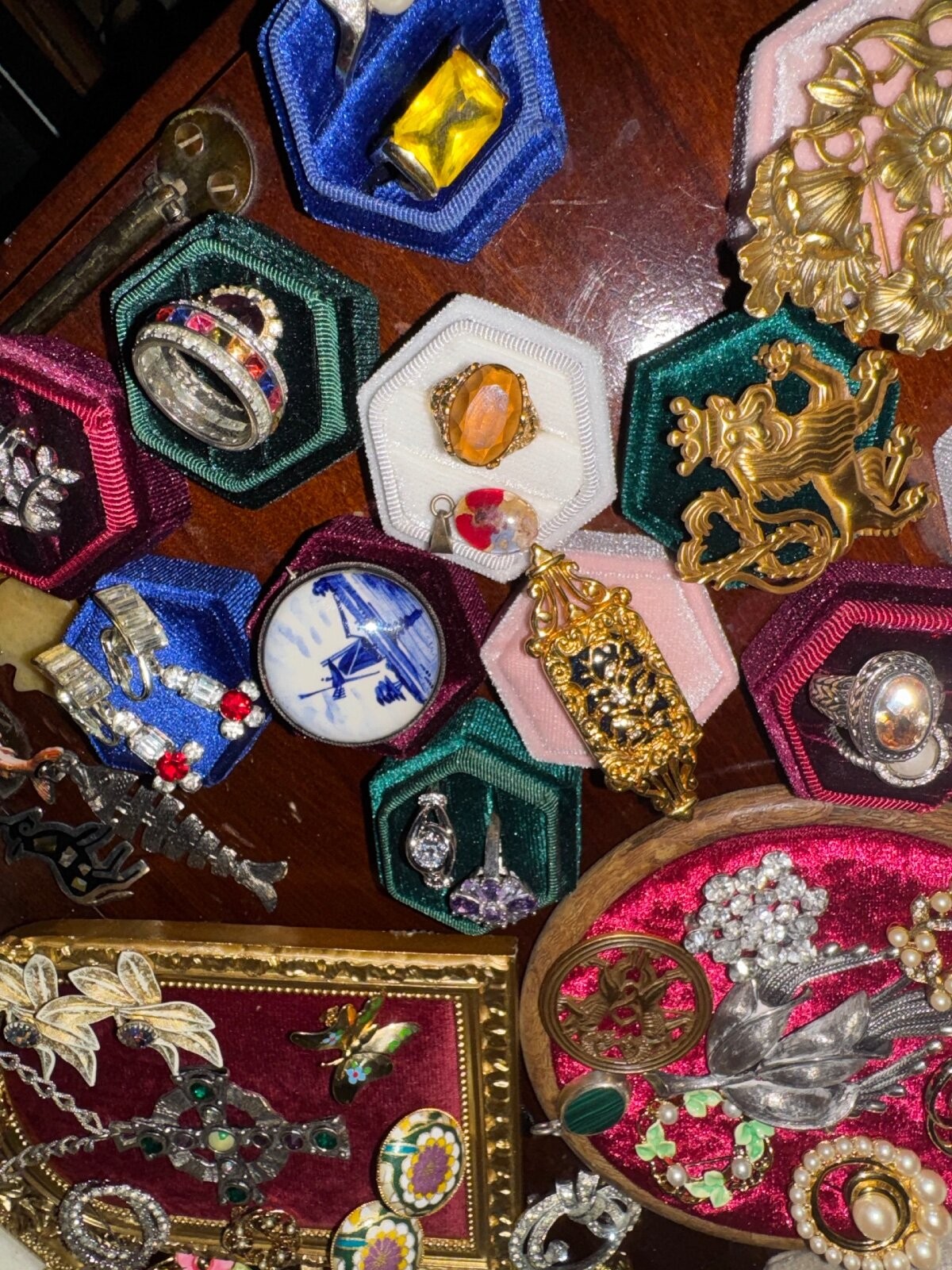 High End Rhinestone Vtg Jewelry Lot Kramer Juliana Coro Trifari Boucher Judy-Lee
