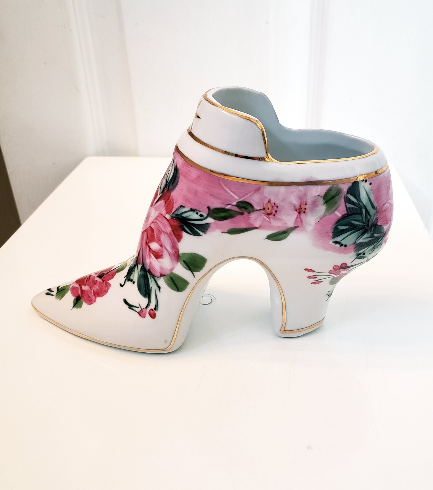 Vintage Formalities by BAUM BROS Porcelain Decorative Shoe Statue BEAUTIFUL!