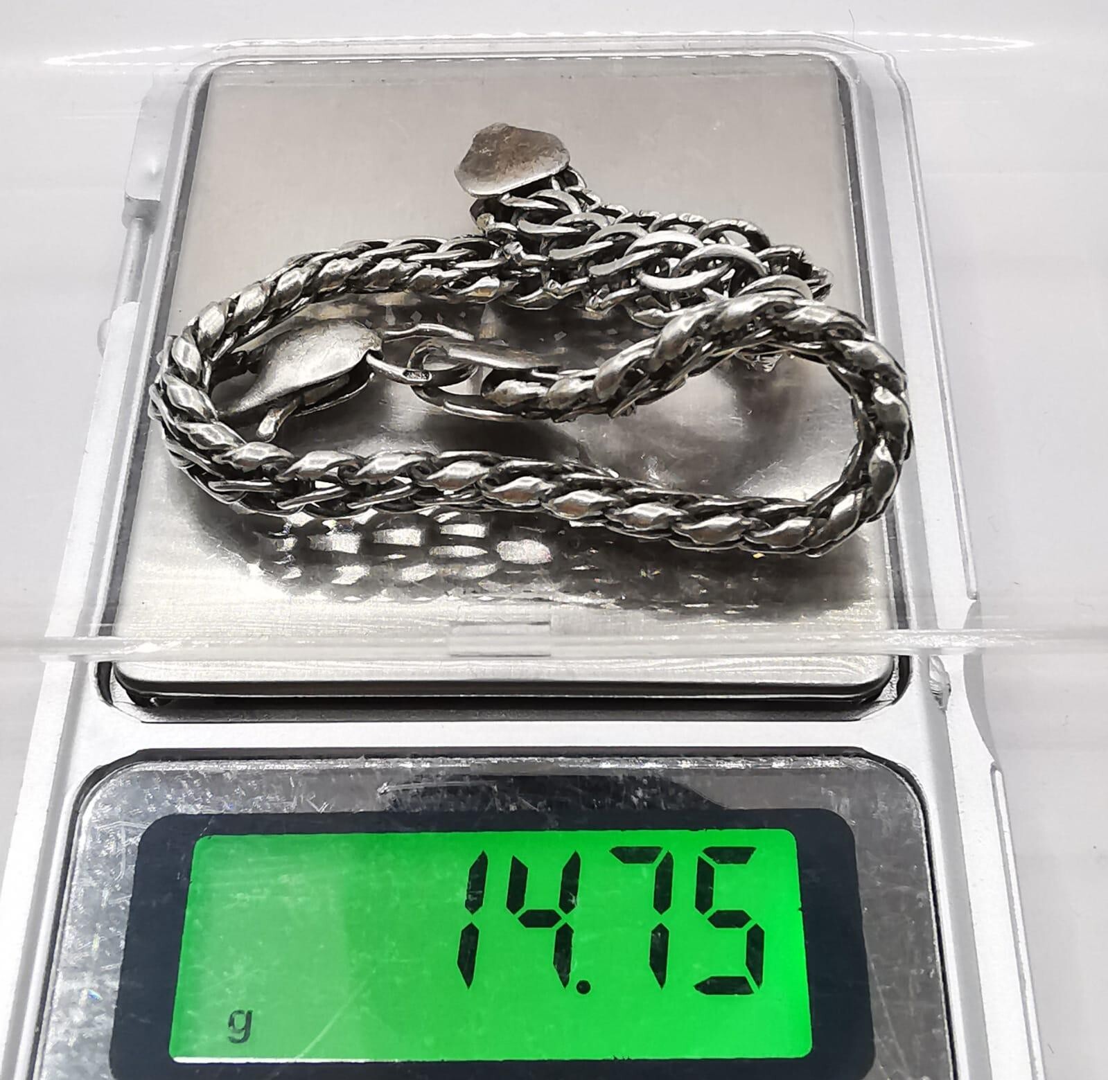 Vintage Bracelet 8.46″ Sterling Silver 925 Handmade 14.75g Unisex Adult