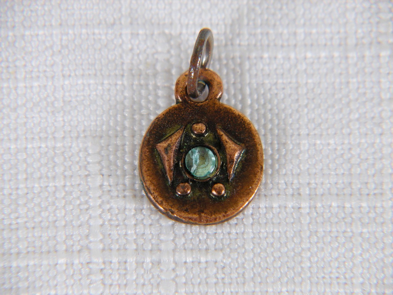 Vintage Bronze Color With Stone Bird Charm