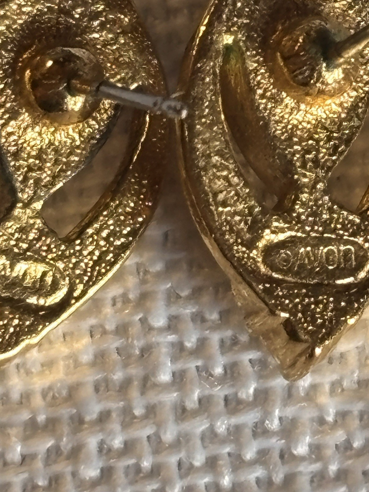 Vintage Avon + Costume Jewelry Post Earrings Lot of 5 Pairs Gold Tone Cloisonne