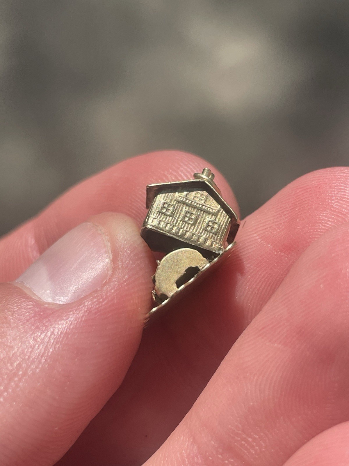 Vintage 14K Solid Yellow Gold Bird Cabin Opens Sleeping Birds Charm 1.3 Grams!