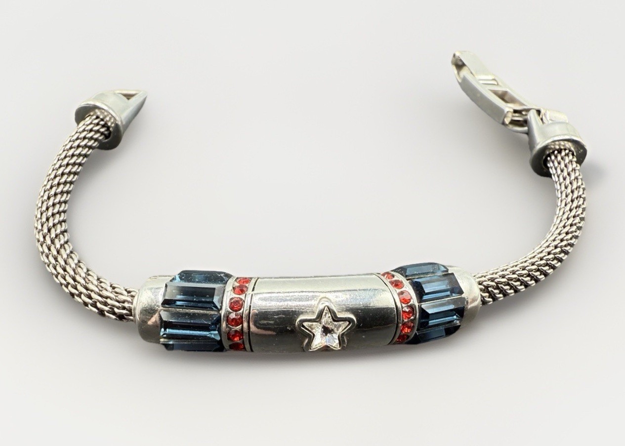 Brighton Independence Bracelet Red White Blue Patriotic 6.5-7.5” C21
