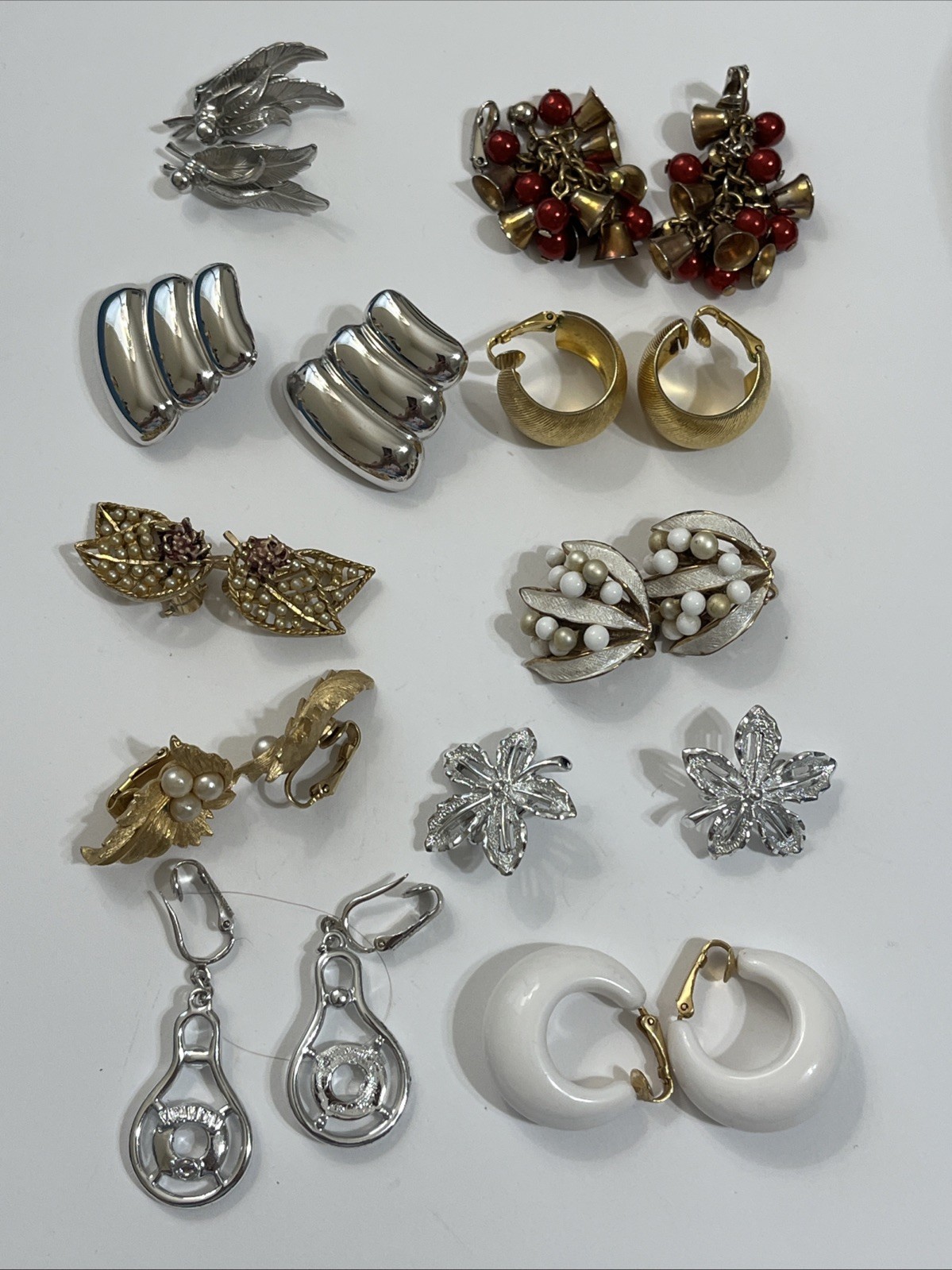 Vintage All Signed 10 Pr Earring Lot: Sarah Cov Kramer BSK Avon Coro Monet
