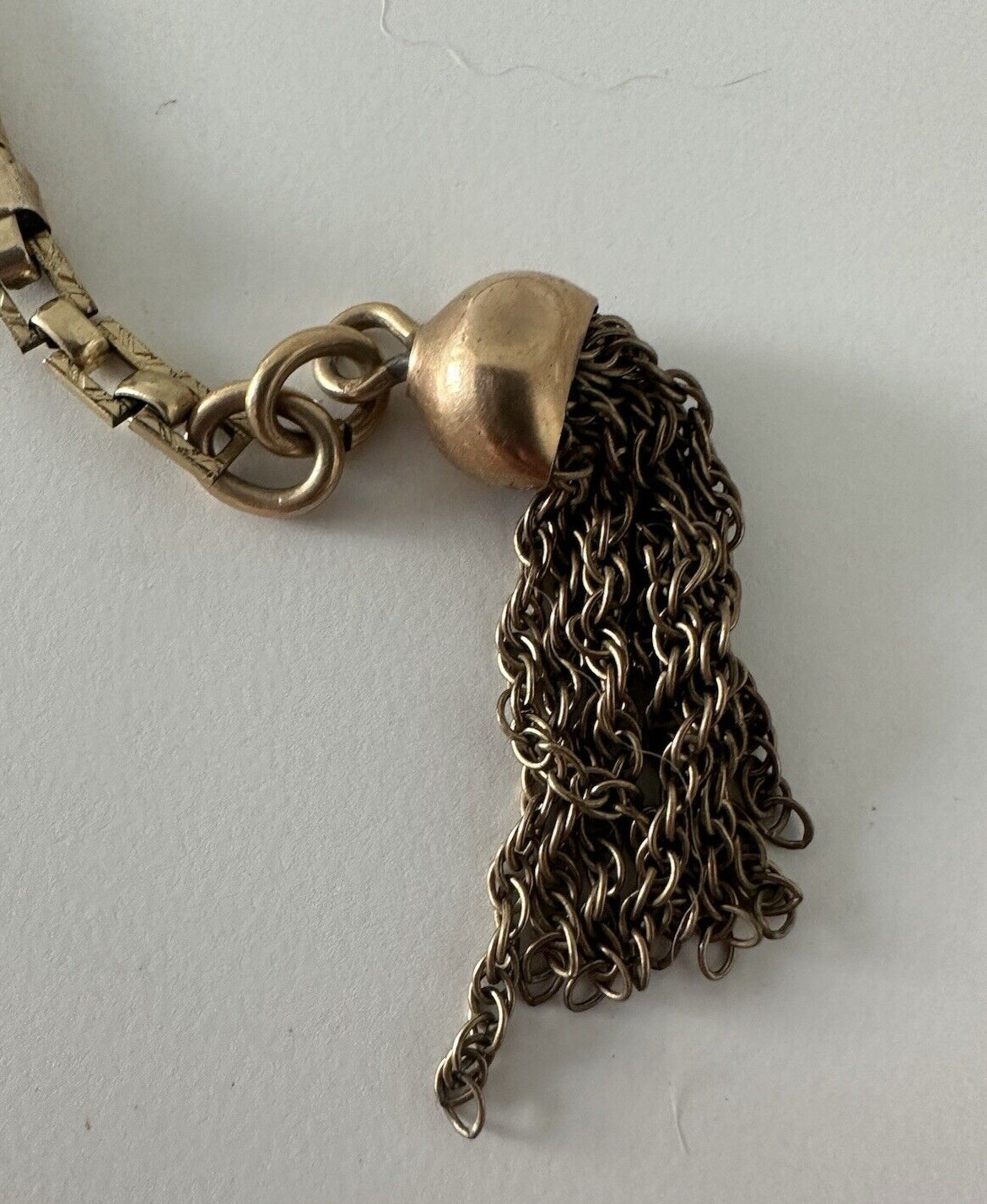 ACo ID Bracelet 1/20th 12k Gold Tassel Engraved JANET Filled 7″ Vintage