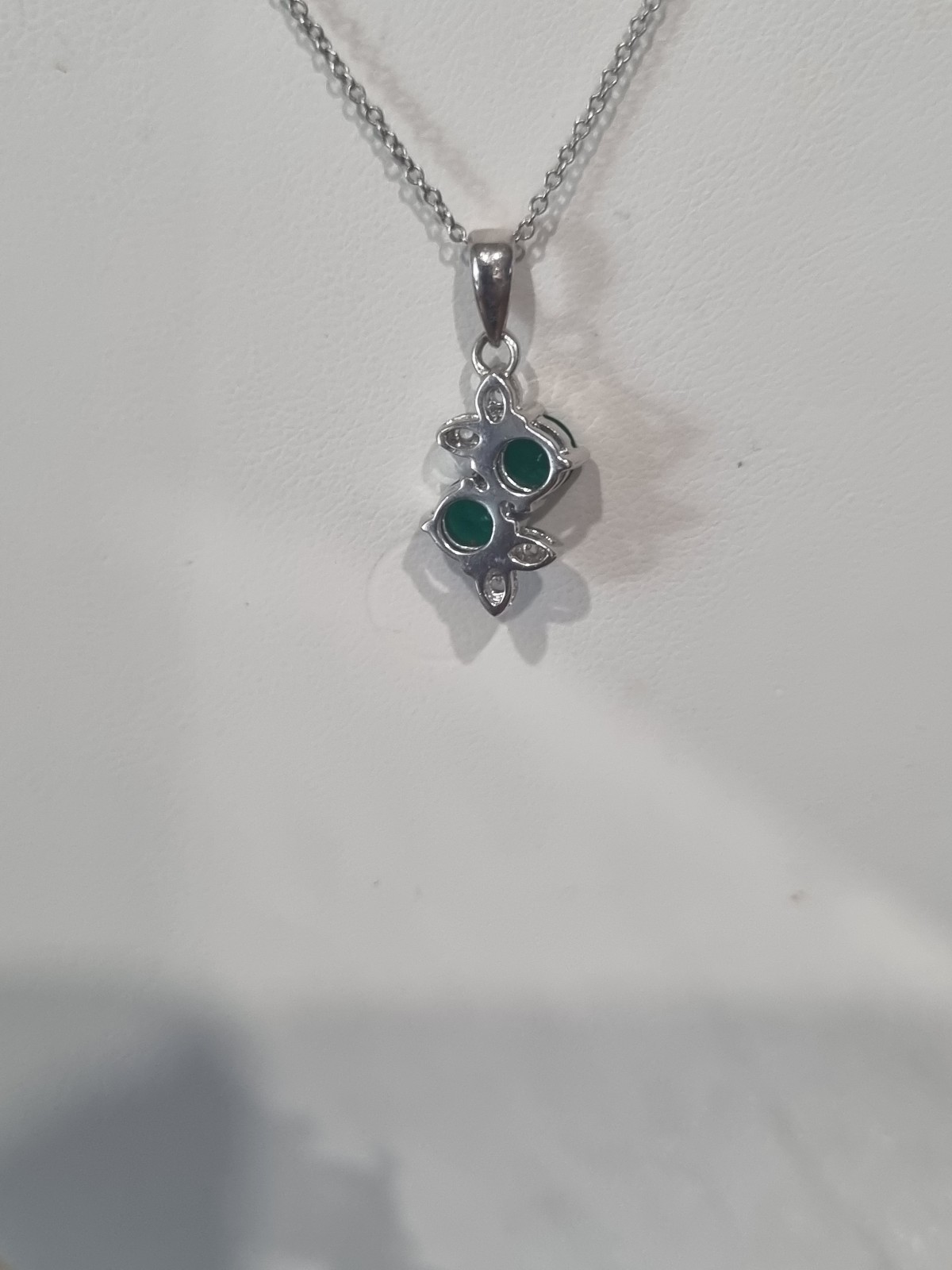 Vintage c1990s Sterling Silver Green Onyx & Topaz Earring Pendant Set See Video
