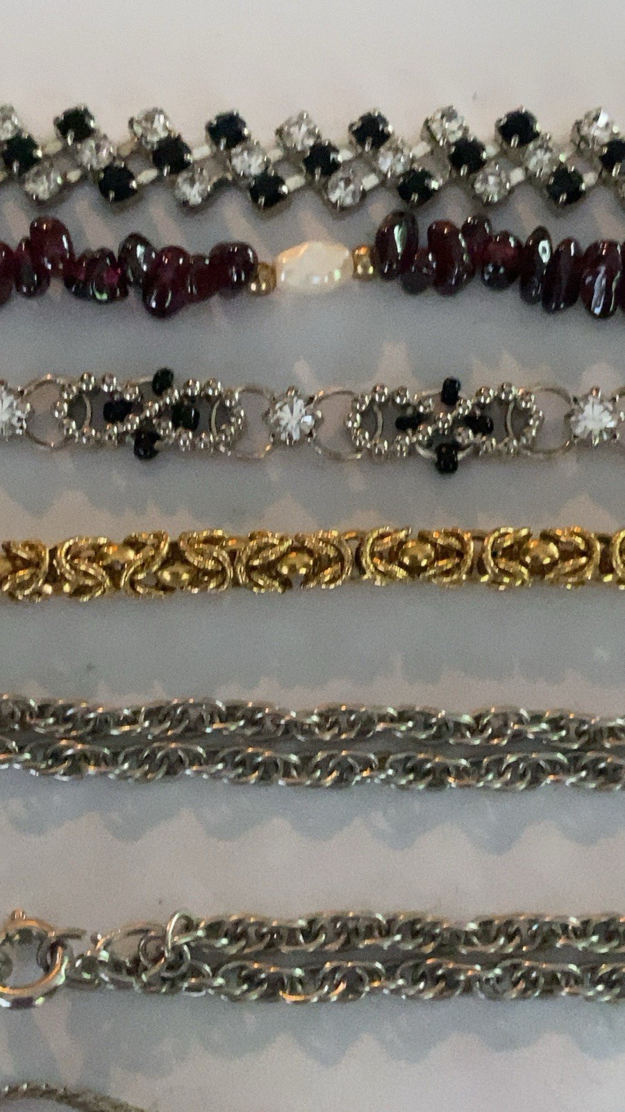 Vintage Jewelry Lot ~ Wearable ~ 16 Items ~ Bracelets Chain Brooch Pin Ring Clip