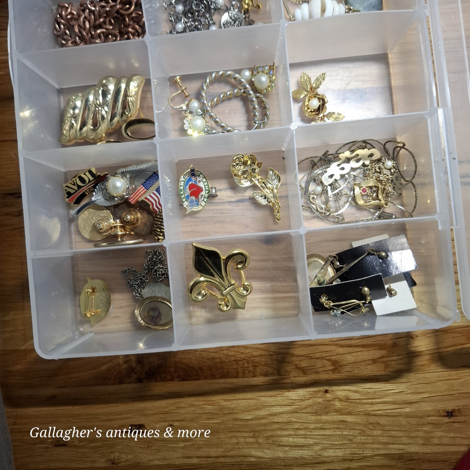 Vintage jewelry lot Broaches earrings charms bracelets Necklace Pins And more