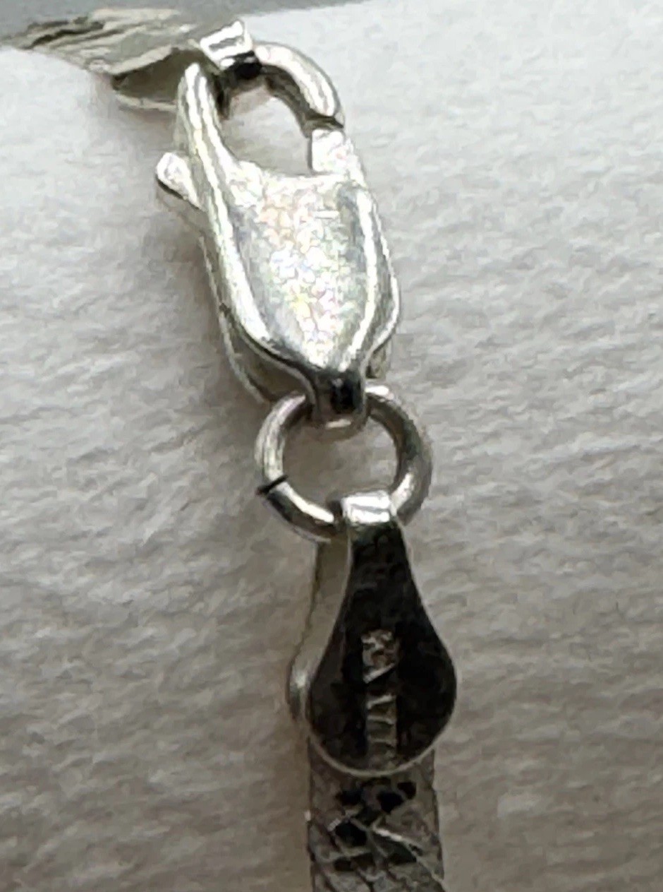 “Someone Special” Vintage Herringbone Italy 925 Sterling Silver Bracelet 7.5in