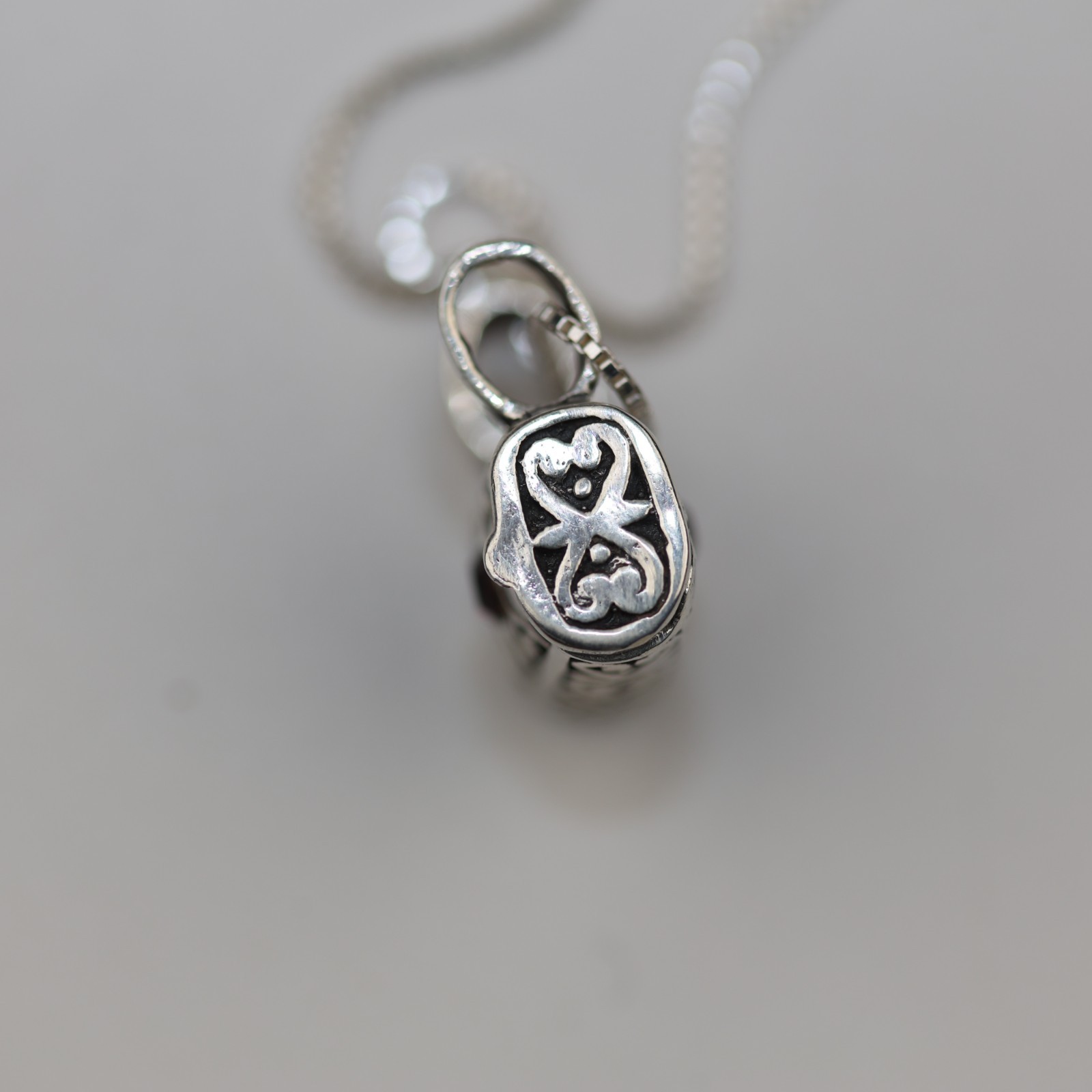 Handbag Locket Amethyst Gemstone Pendant Necklace Sterling Silver
