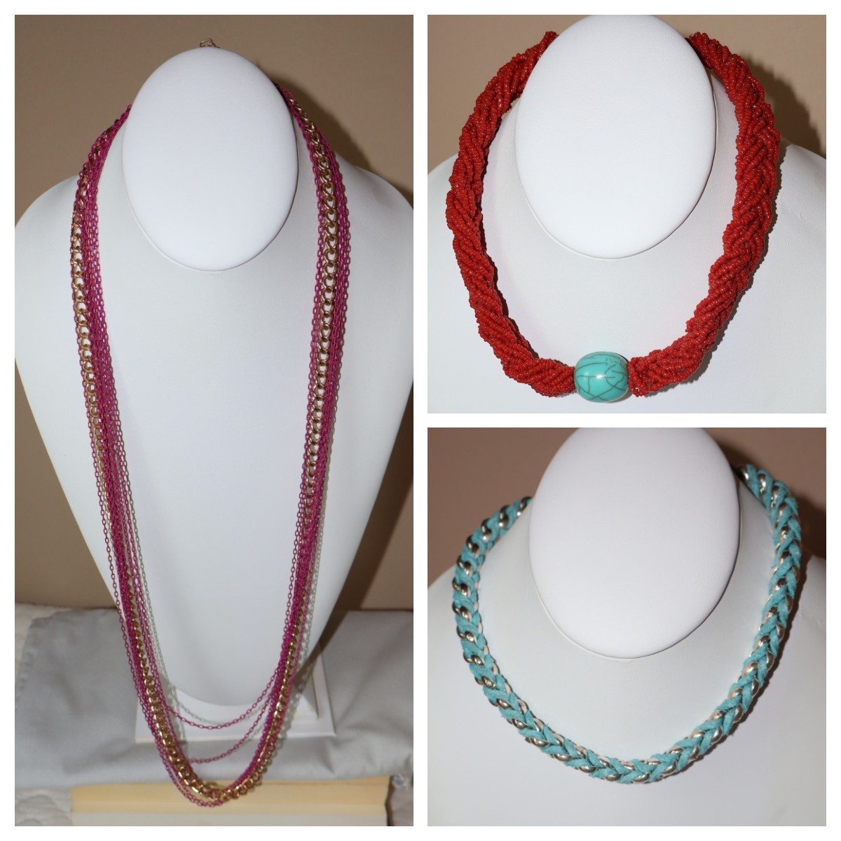 Variety Jewelry 30+ piece Lot, 3+ Lbs, all wearable plus extra pieces for crafts