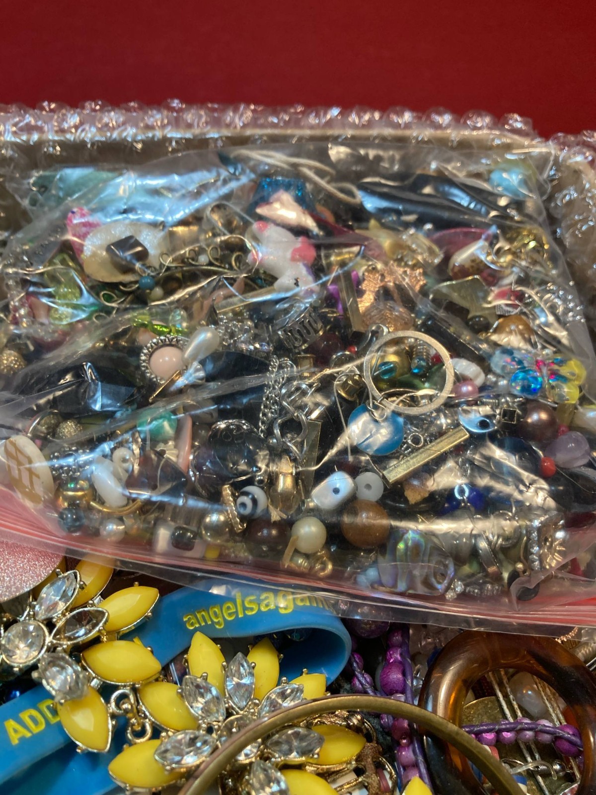Large FRB FULL of Wearable Repairable Salvage & Craft Jewelry Beads Findings etc