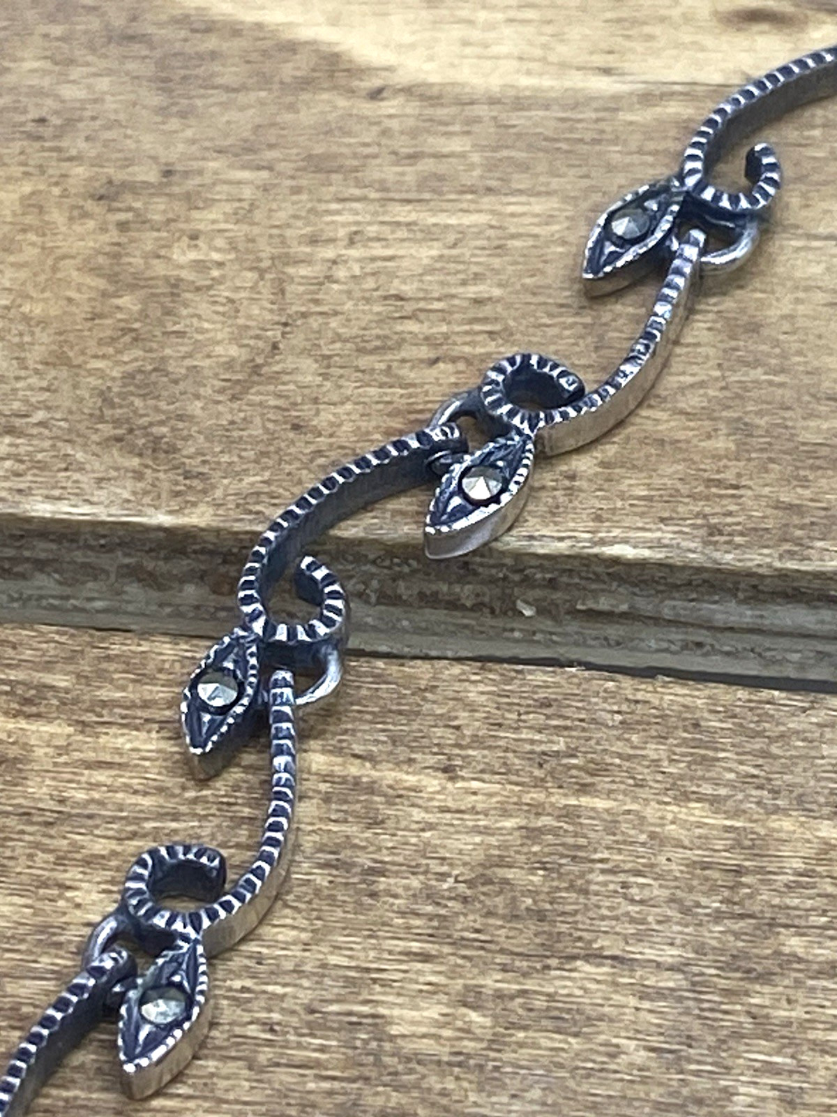 Vintage William Sherwin (WS) Signed Modernist Sterling Silver Necklace 20”