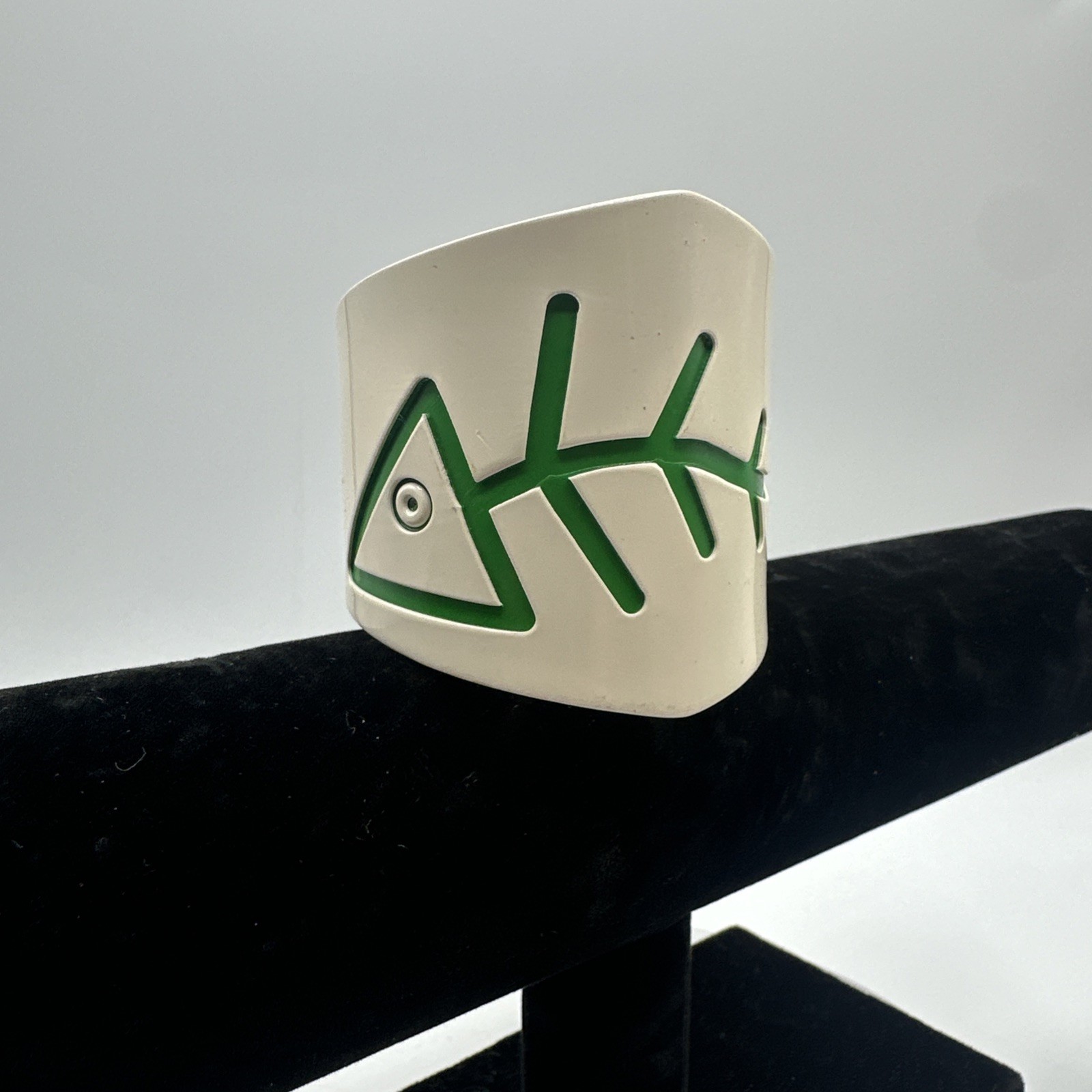 Fiorucci Vintage Fishbone Plastic Bracelet. See pics.