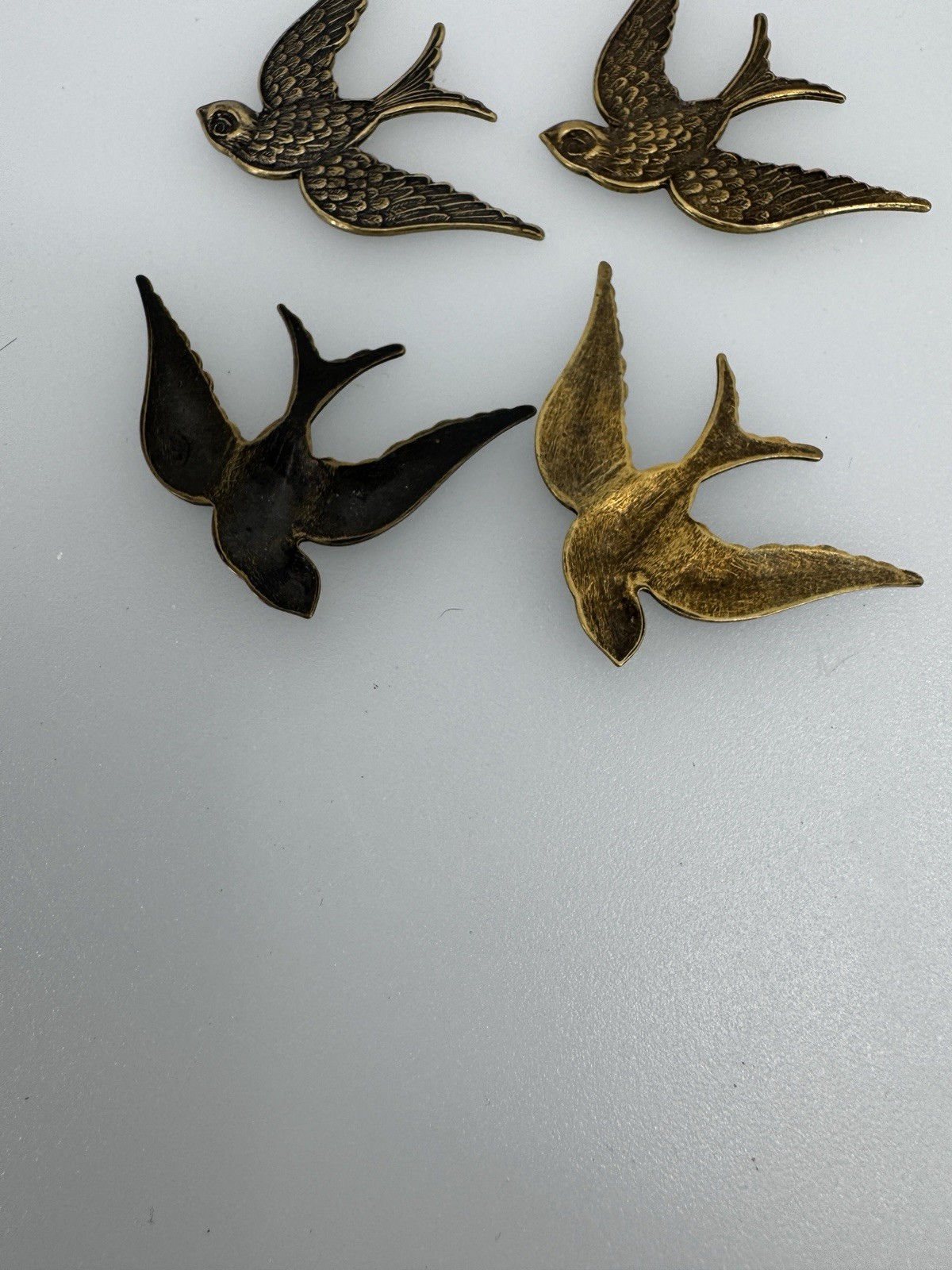 Bird Brass Toned Jewelry Finding Stamping