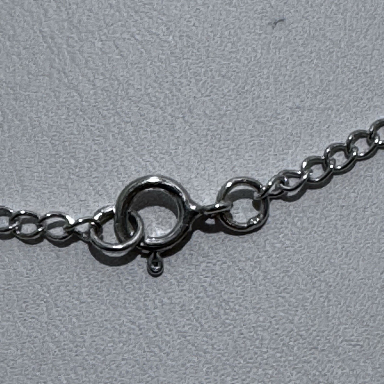 VINTAGE Sterling Silver & Hematite Bead Necklace 16” 925 Station Necklace 1990s